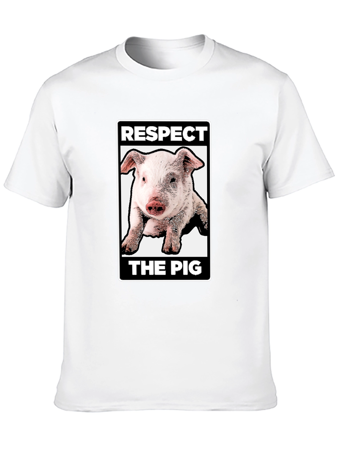 Black Respect the Pig Graphic T-Shirt - Black view 10