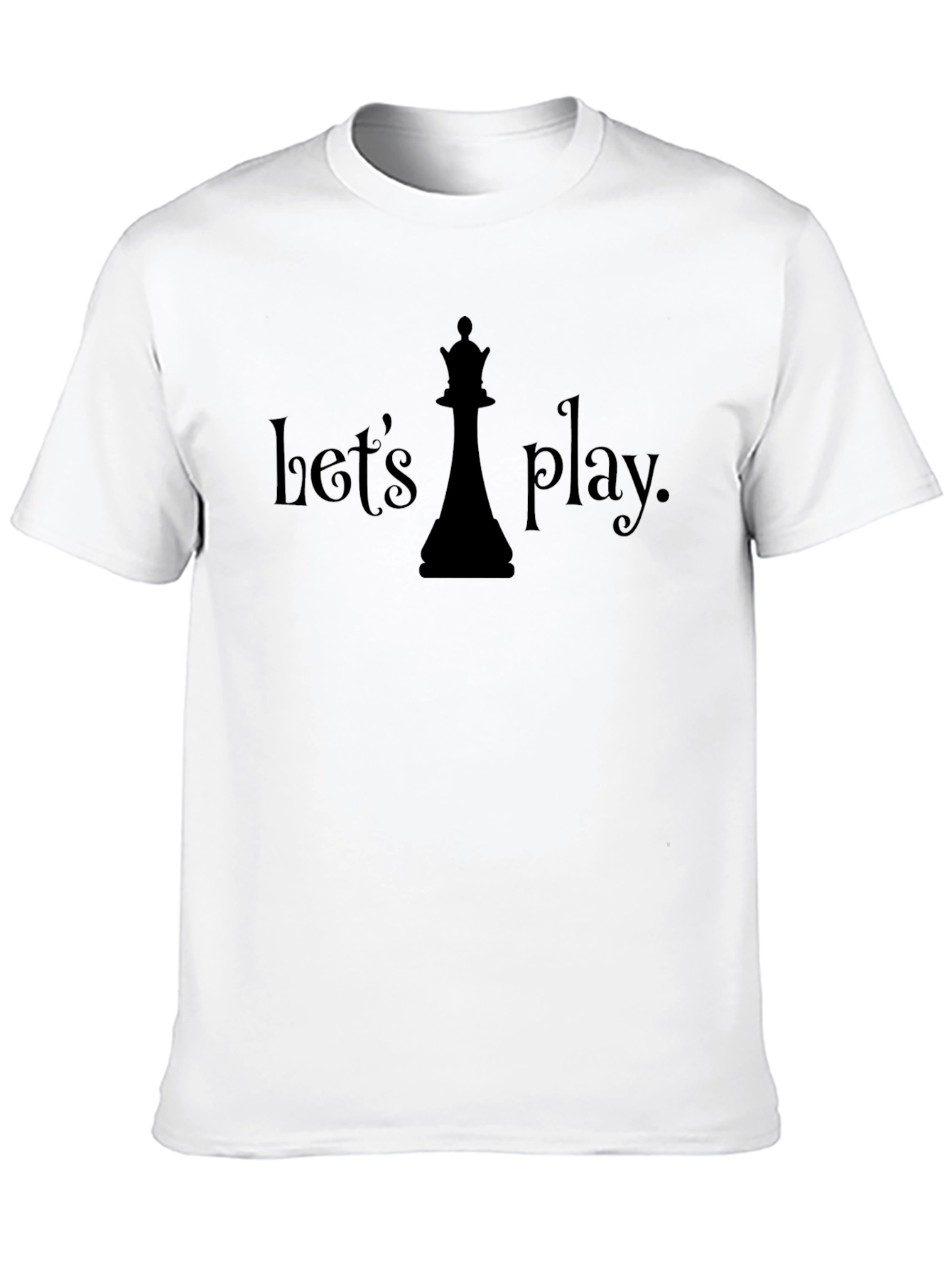 Black Let's Play Chess Queen Graphic Tee - Black Cotton view 10