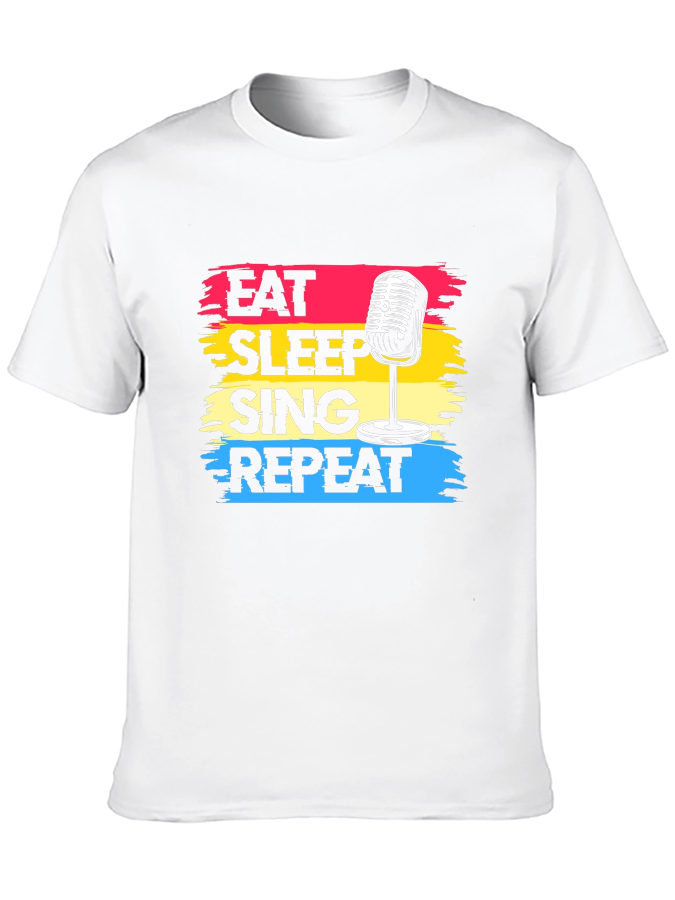 Black Eat Sleep Sing Repeat Black Graphic Tee view 10