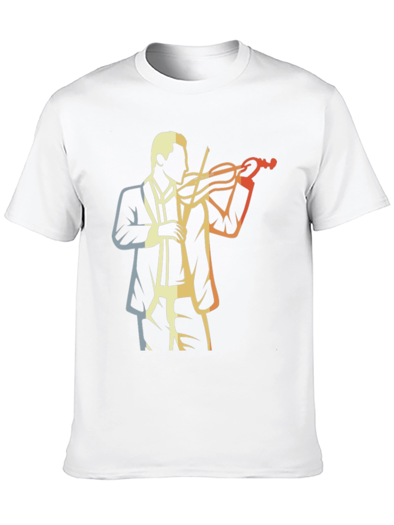 Black Retro Violinist Graphic Tee view 10