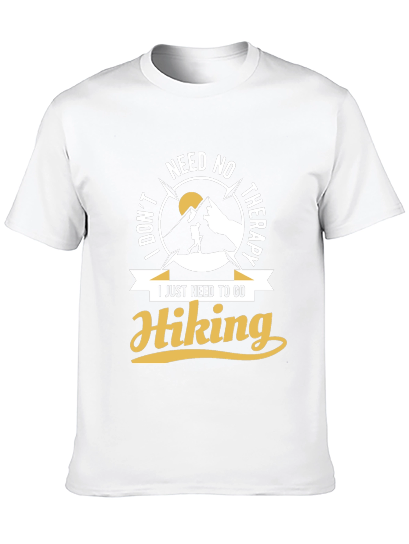 Black Hiking Therapy T-Shirt view 10