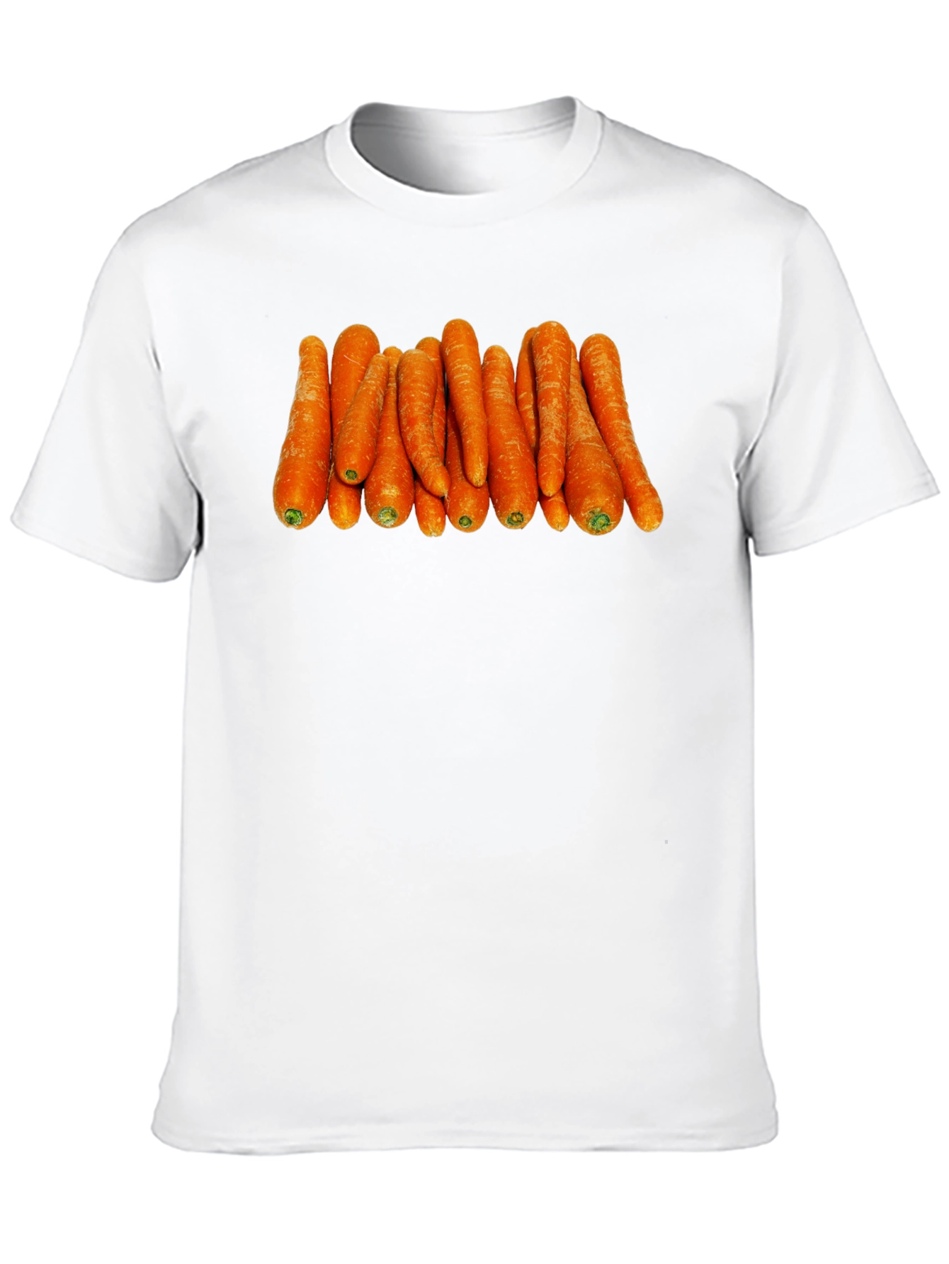 Black Funny Carrot Pattern Black T-Shirt view 10