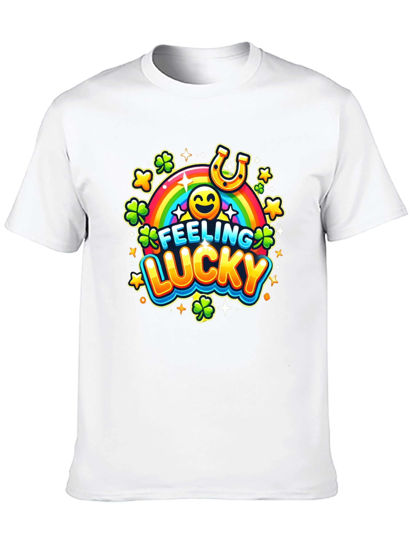 Black Feeling Lucky St. Patrick's Day Black T-Shirt view 10