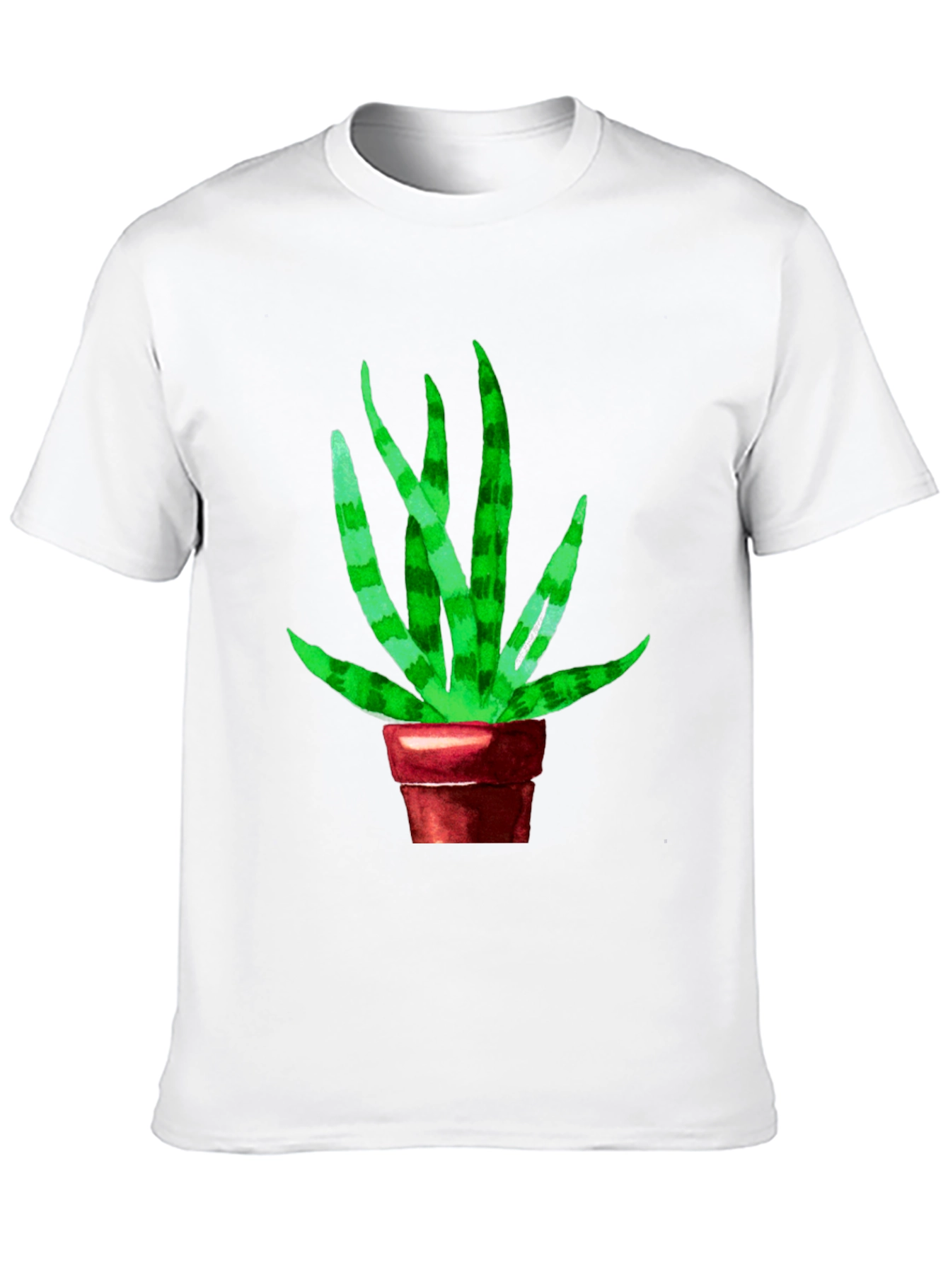 Black Unique Snake Plant Graphic Tee - Black Cotton Blend view 10