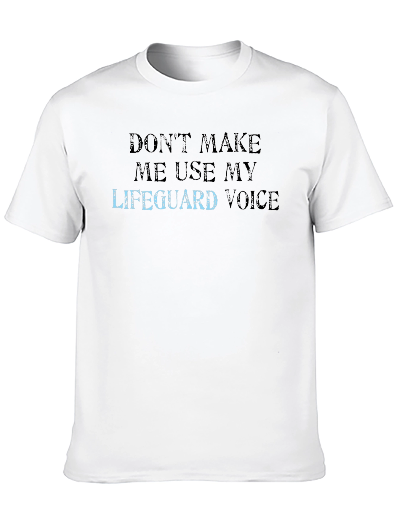 Black Lifeguard Voice Graphic Tee - Funny Slogan T-Shirt view 10