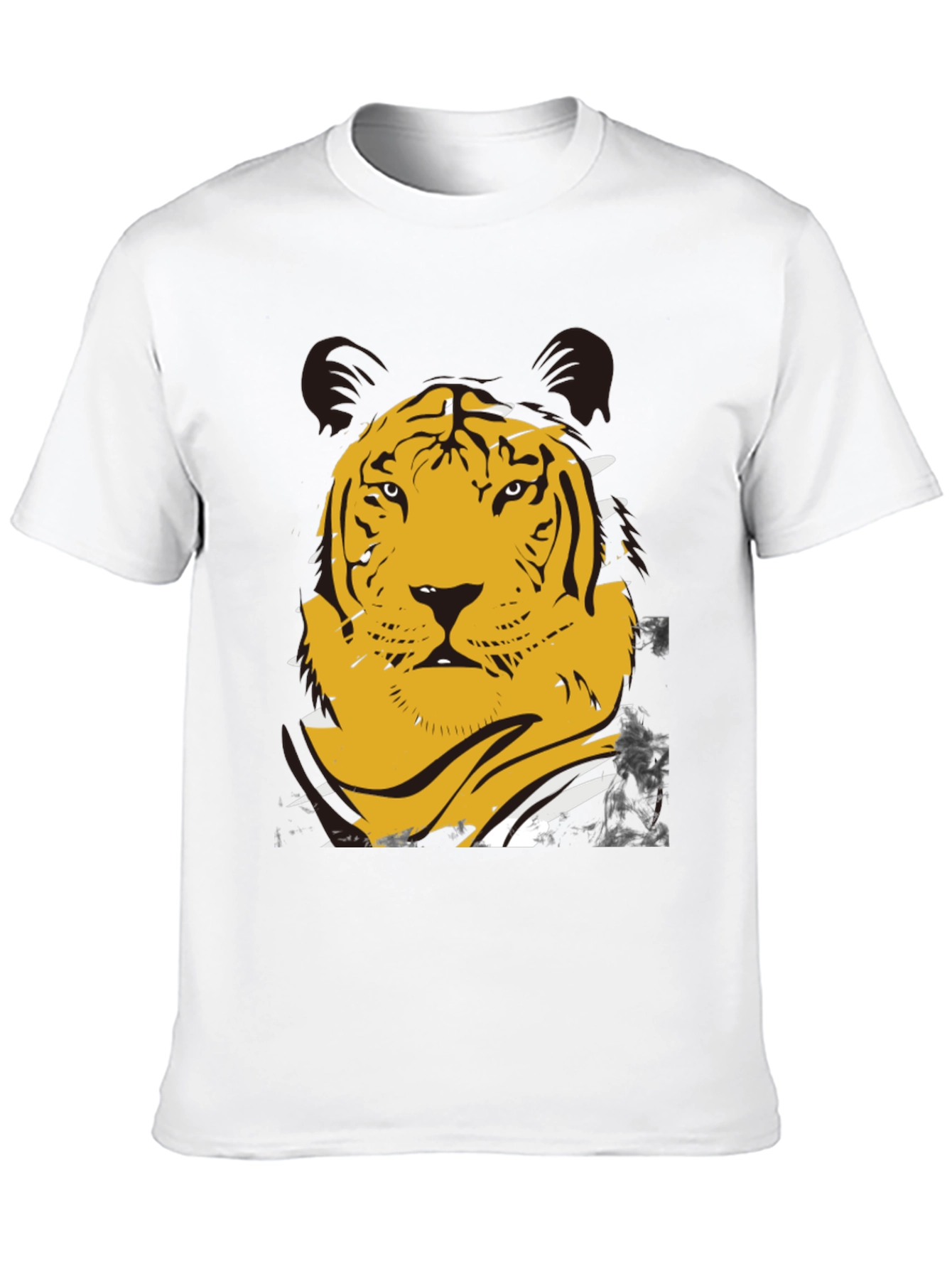 Black Bold Tiger Graphic T-Shirt - Men's Black Tee view 10