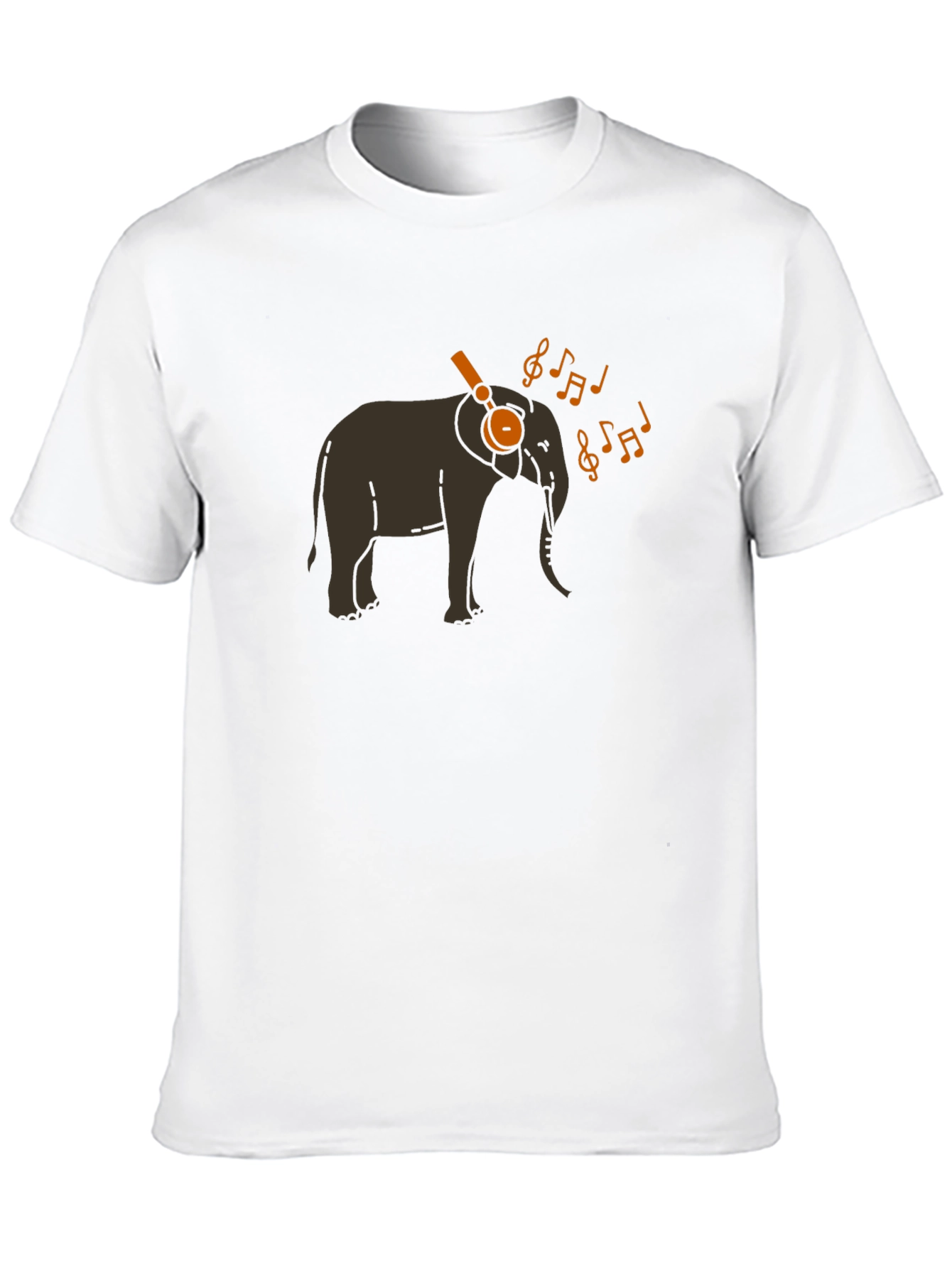 Black Musical Elephant Graphic T-Shirt - Cool Animal Tee view 10