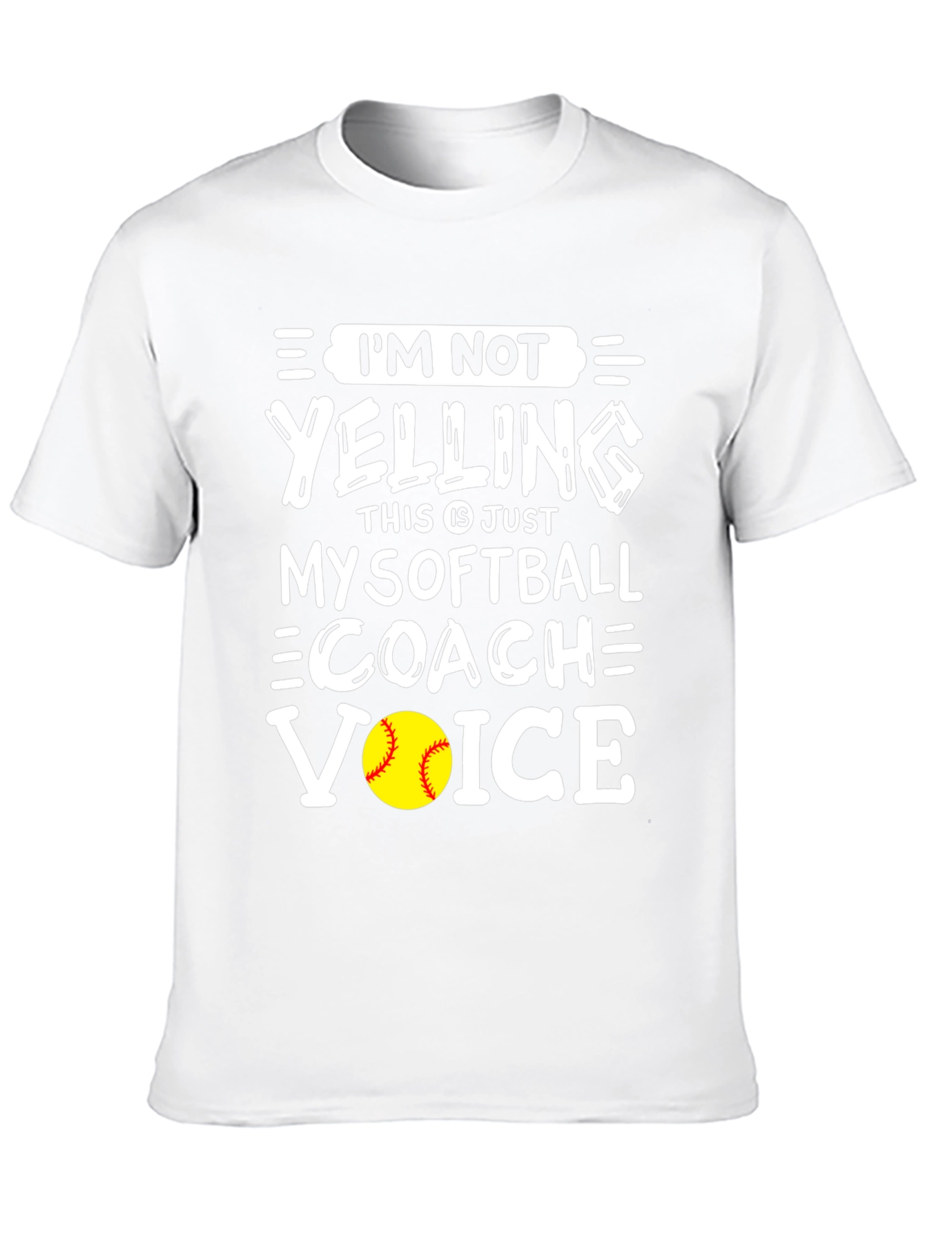Black Softball Coach Voice T-Shirt - Funny Slogan Tee view 10