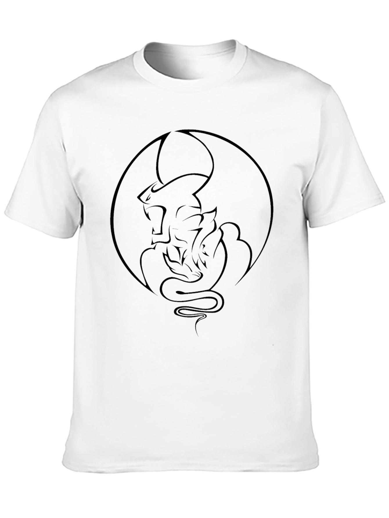 Black Dragon Circle Graphic Tee - Black view 10