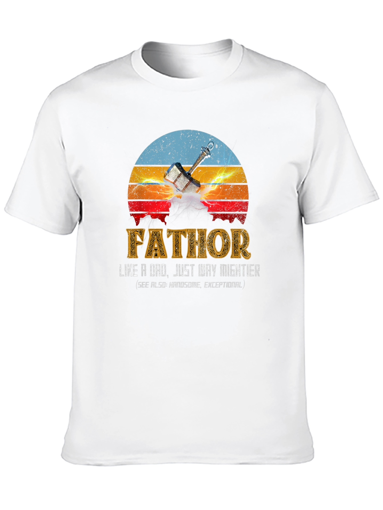 Black Fathor Like a Dad T-Shirt view 10