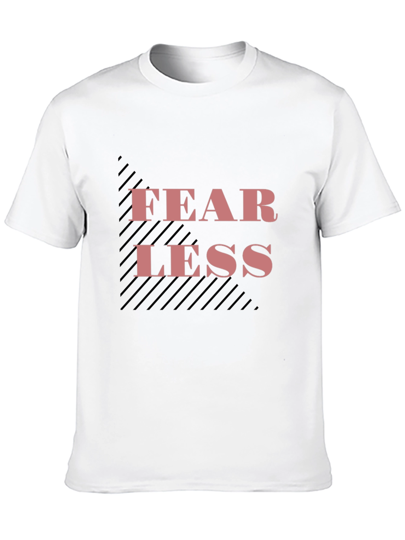 Black Fearless Graphic Tee - Black Cotton Blend view 10