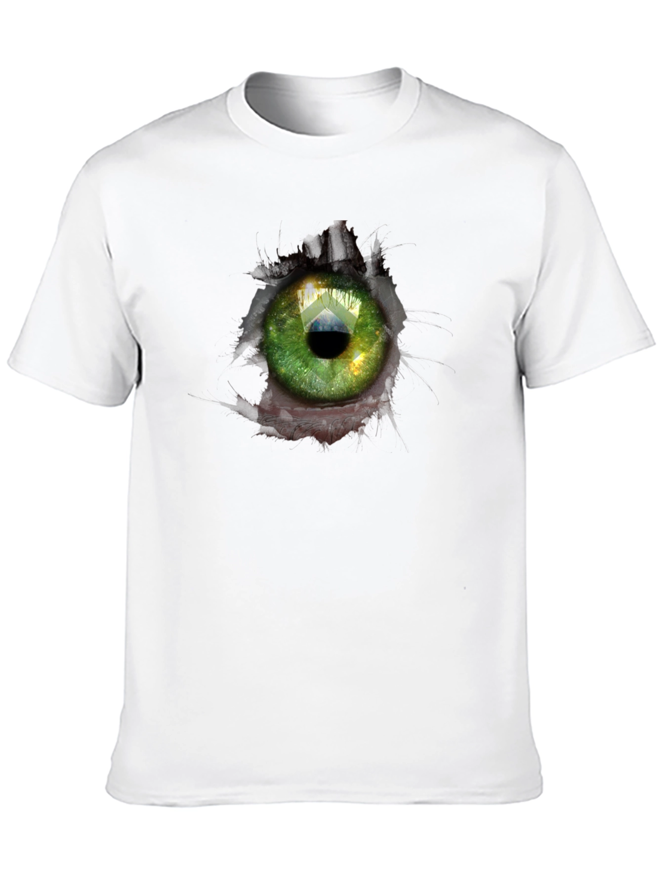 Black Surreal Eye Graphic Black T-Shirt view 10