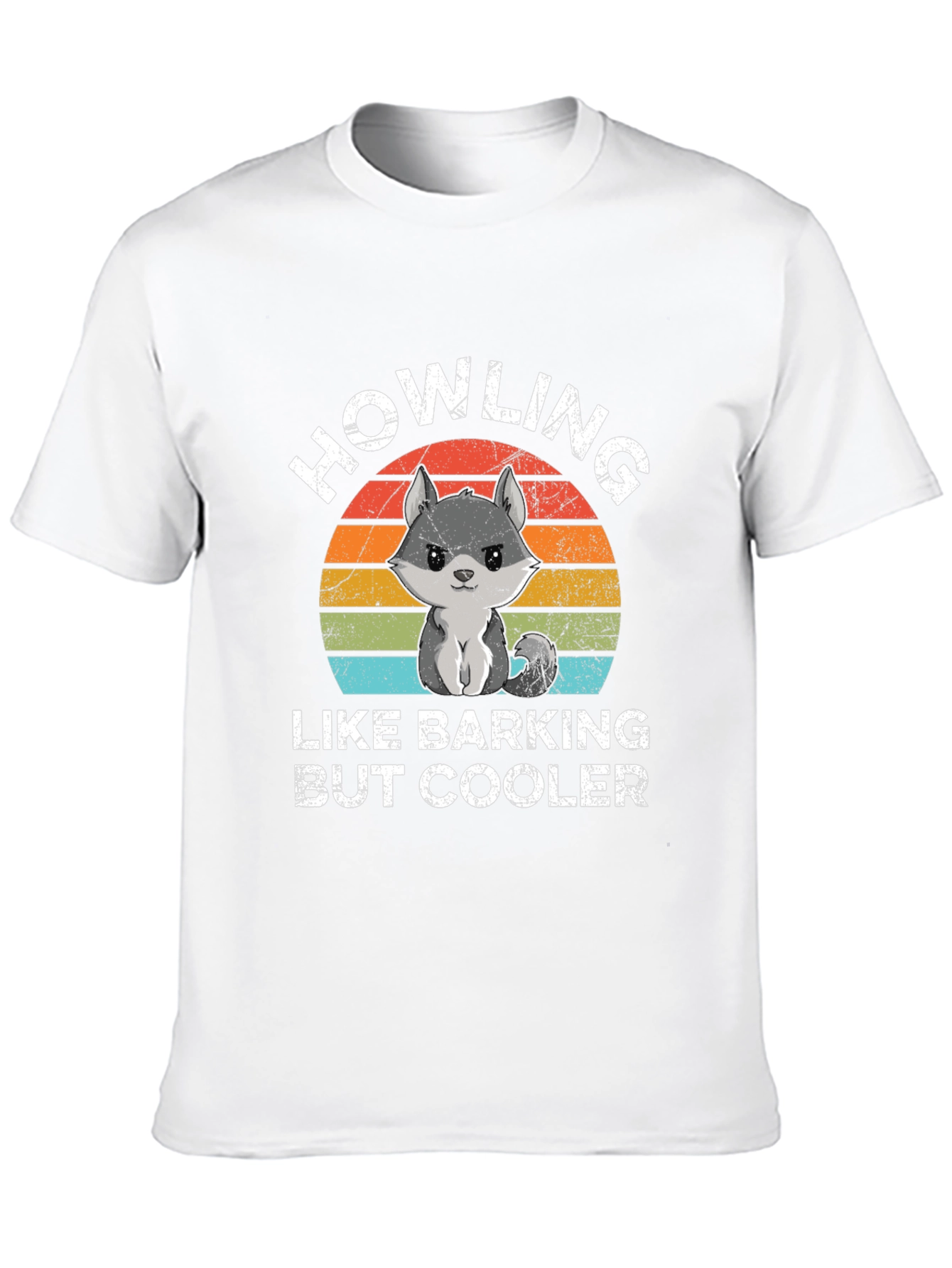 Black Howling Like Barking But Cooler T-Shirt view 10