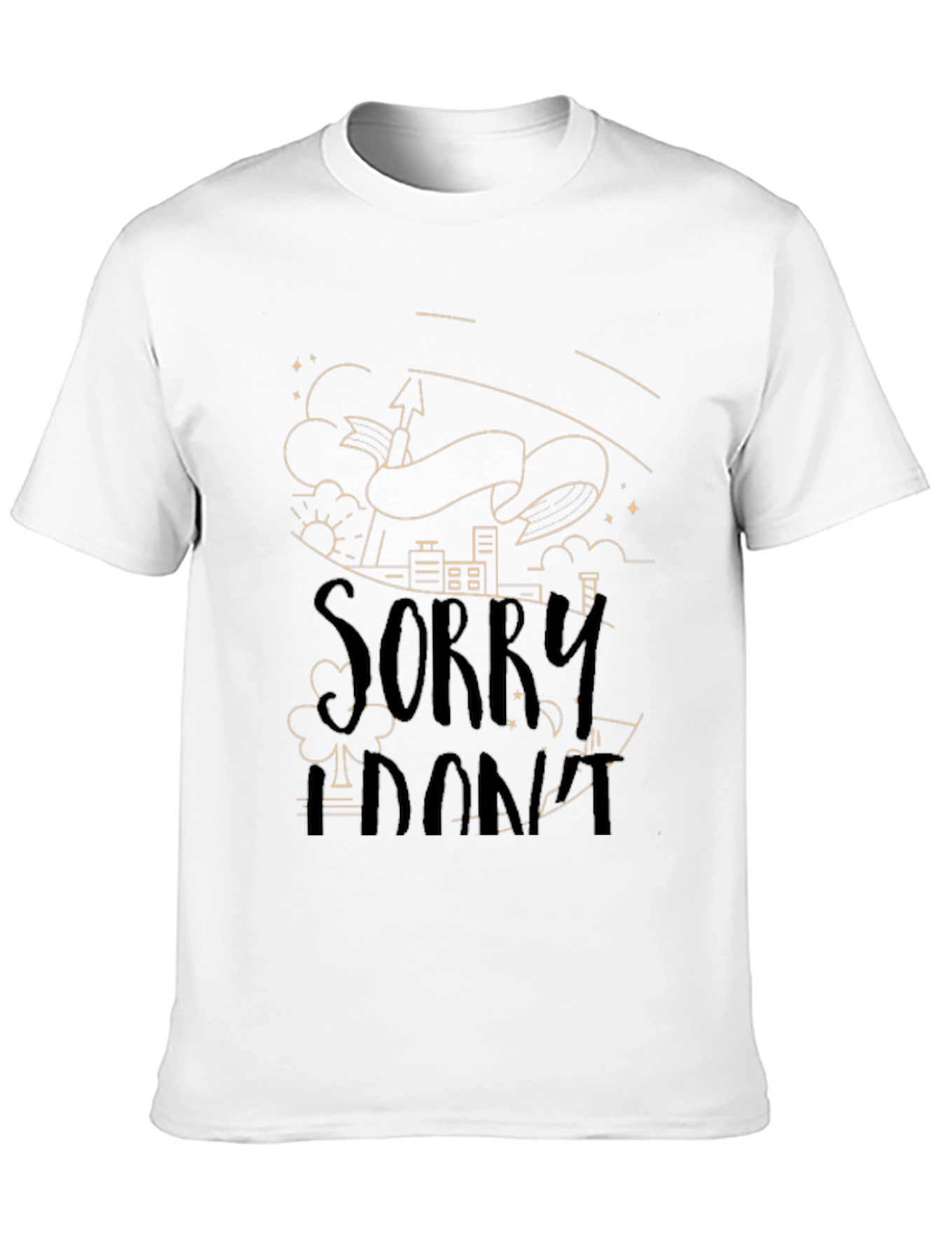 Black Sorry I Don't T-Shirt - Unique Graphic Tee view 10