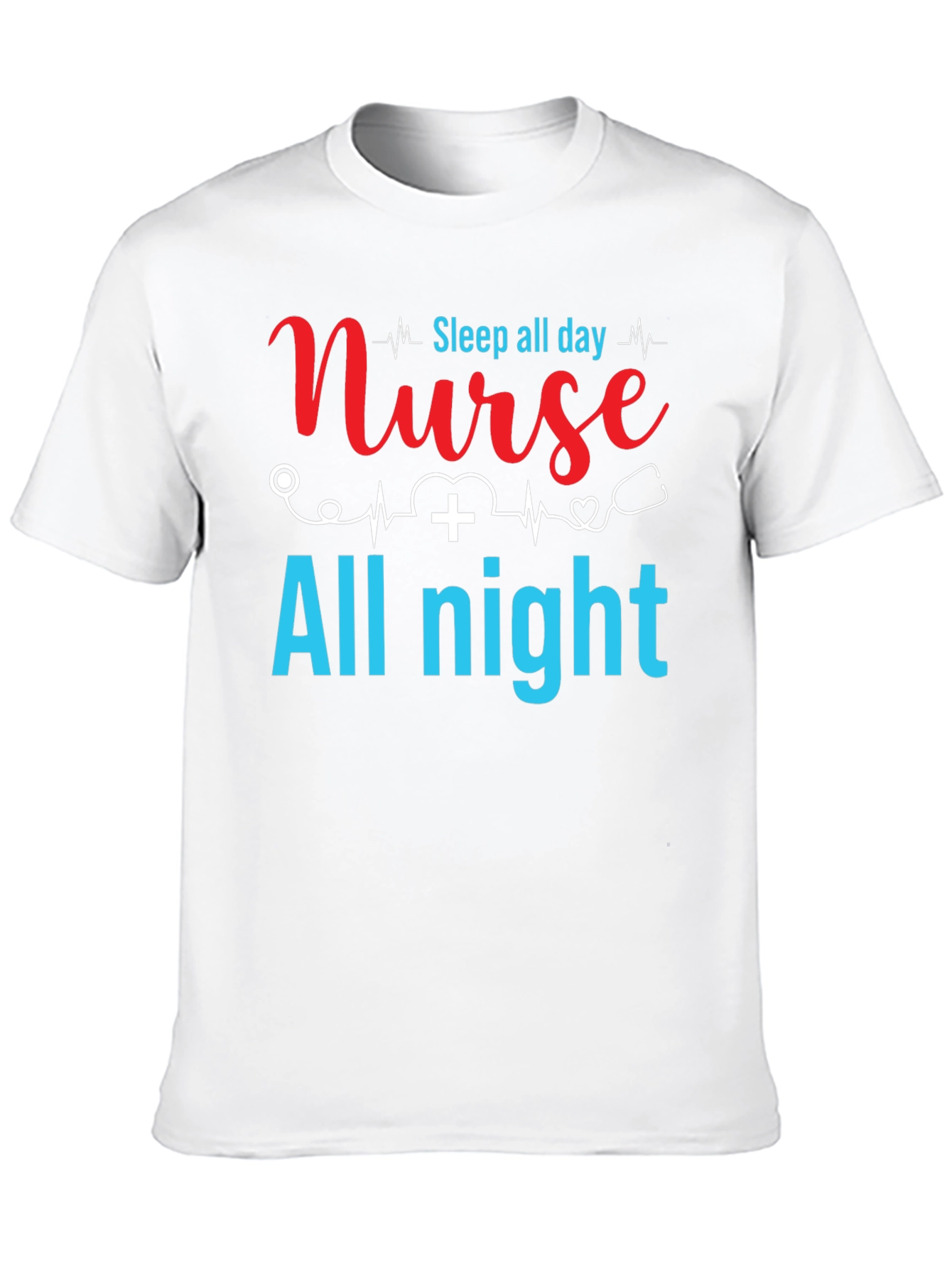 Black Nurse Sleep All Day T-Shirt view 10