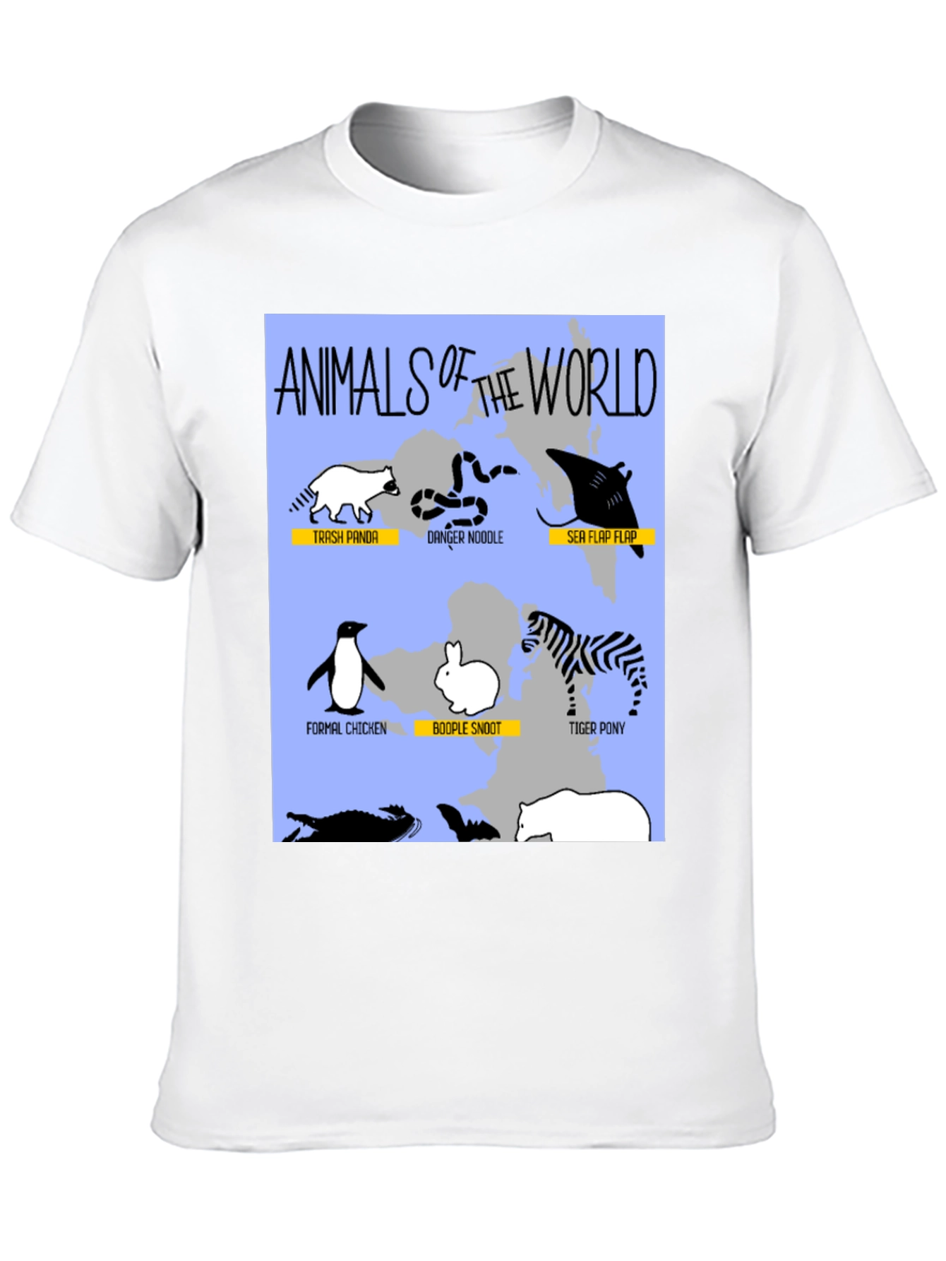 Black Animals of the World Graphic T-Shirt view 10