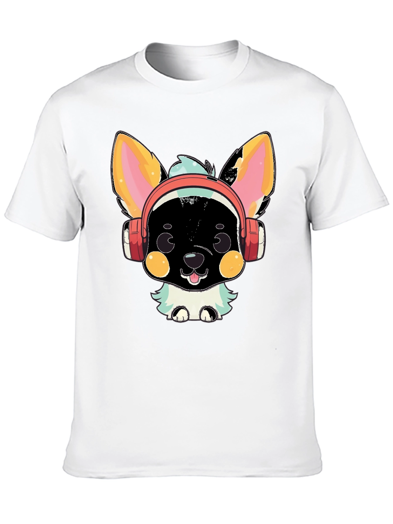 Black Cool Canine Beats T-Shirt view 10