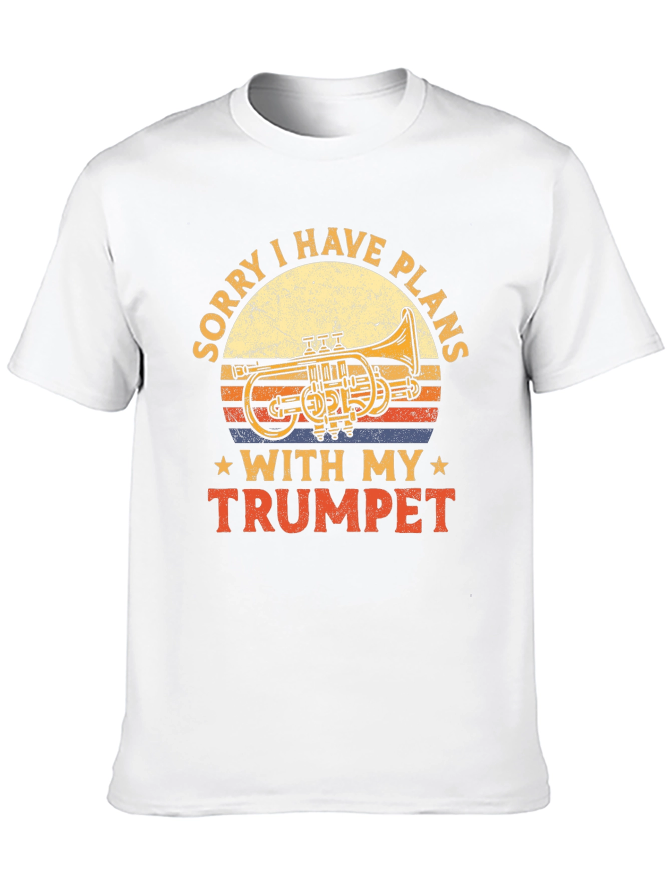 Black Sorry I Have Plans with My Trumpet Black T-Shirt view 10