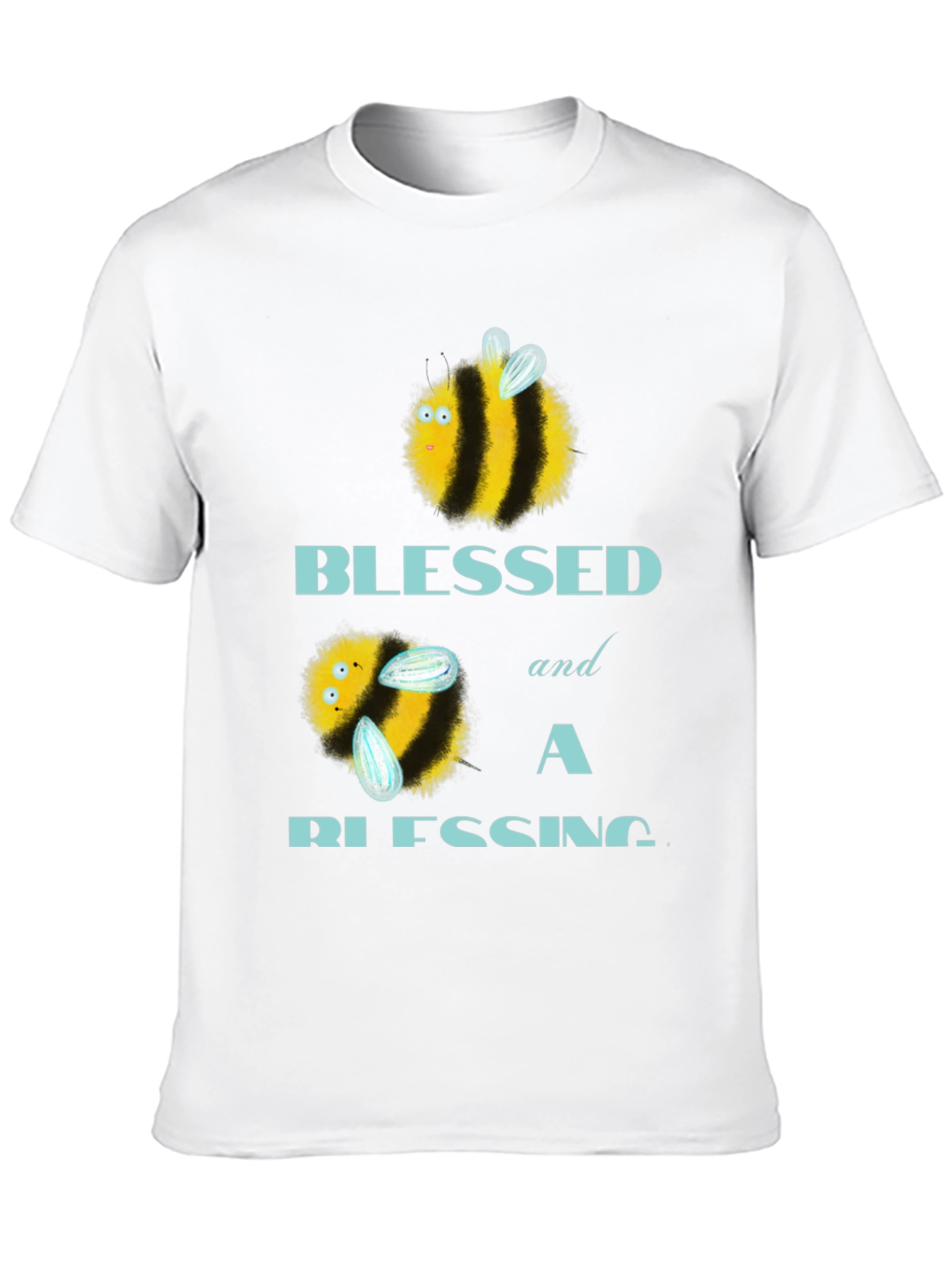 Black Blessed Bee T-Shirt - Cute Graphic Tee view 10