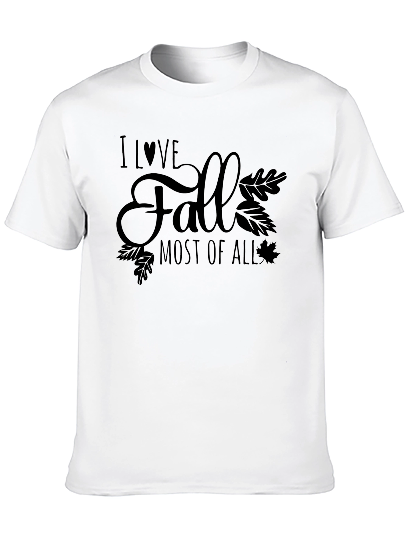 Black I Love Fall Most of All Black Graphic Tee view 10