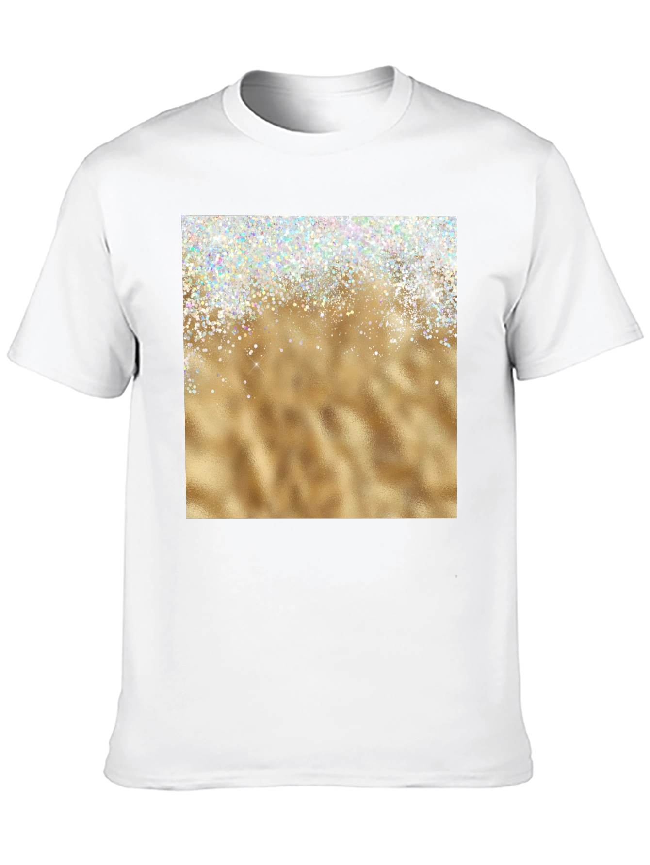 Black Sparkling Gold Graphic Tee view 10