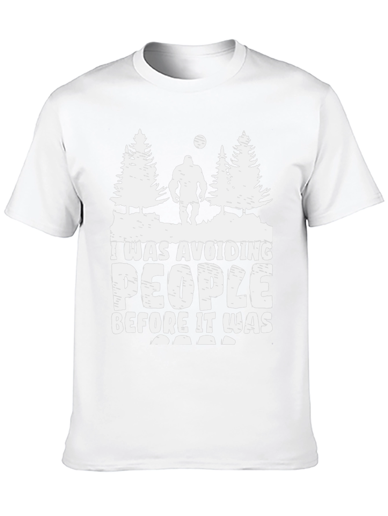 Black Avoiding People T-Shirt Funny Bigfoot Design view 10