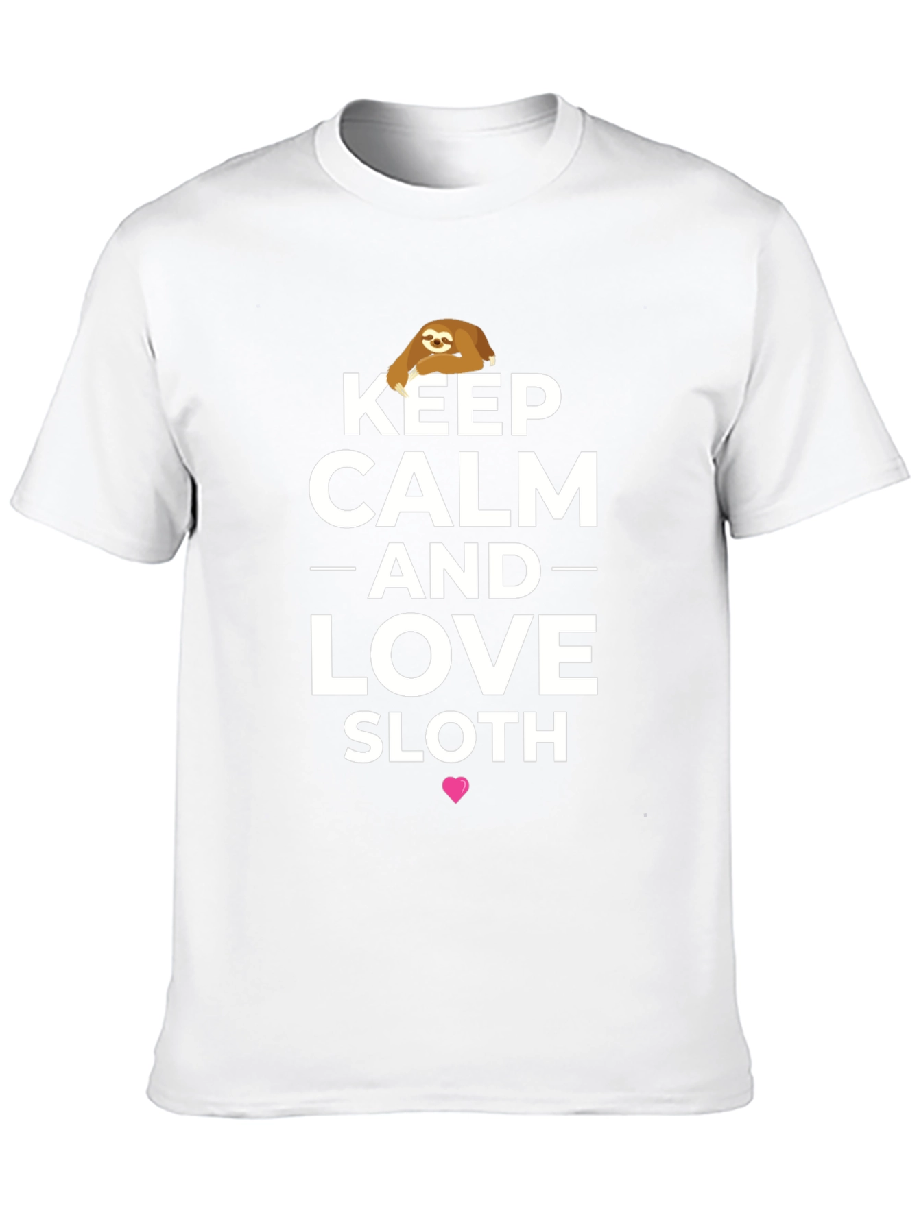 Black Keep Calm & Love Sloths T-Shirt - Black view 10