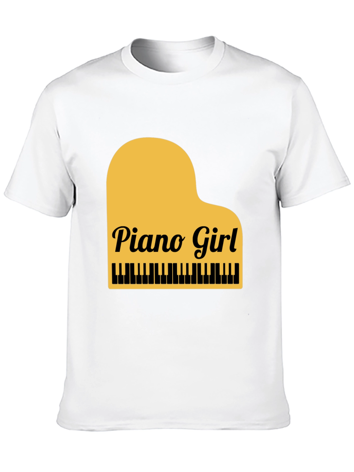 Black Piano Girl Graphic Tee - Black Cotton Blend view 10