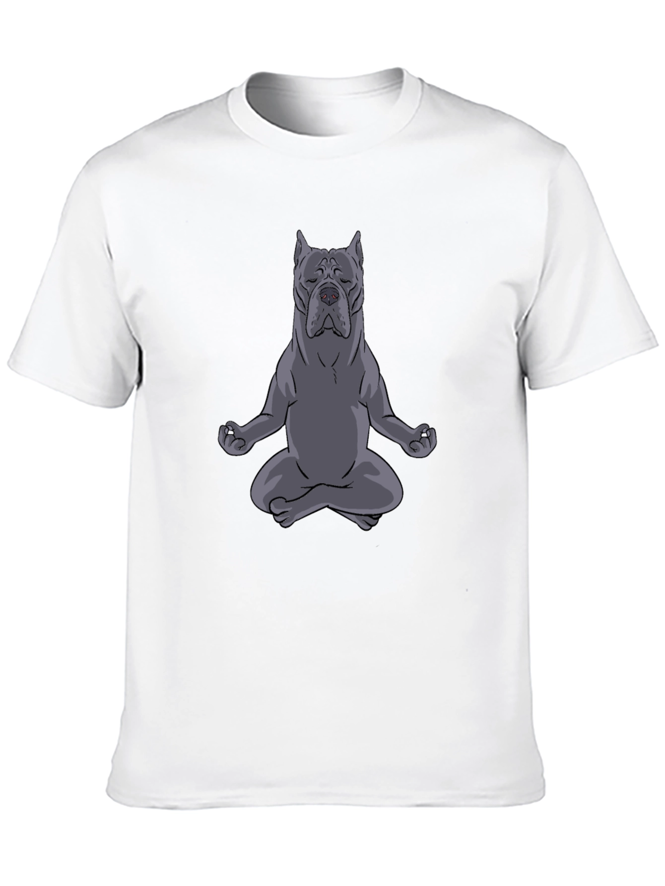 Black Zen Dog T-Shirt - Meditating Canine Graphic Tee view 10