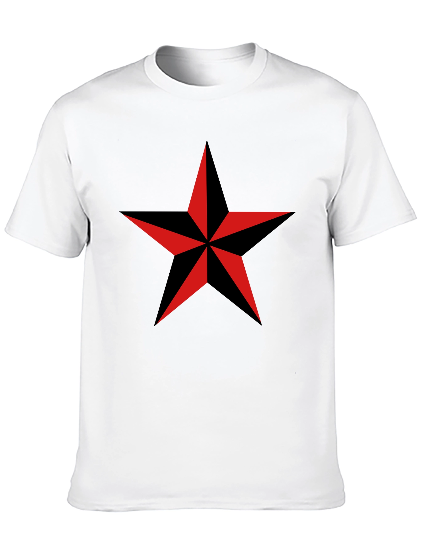 Nautical Star Graphic T-Shirt - Classic Crew Neck - 10