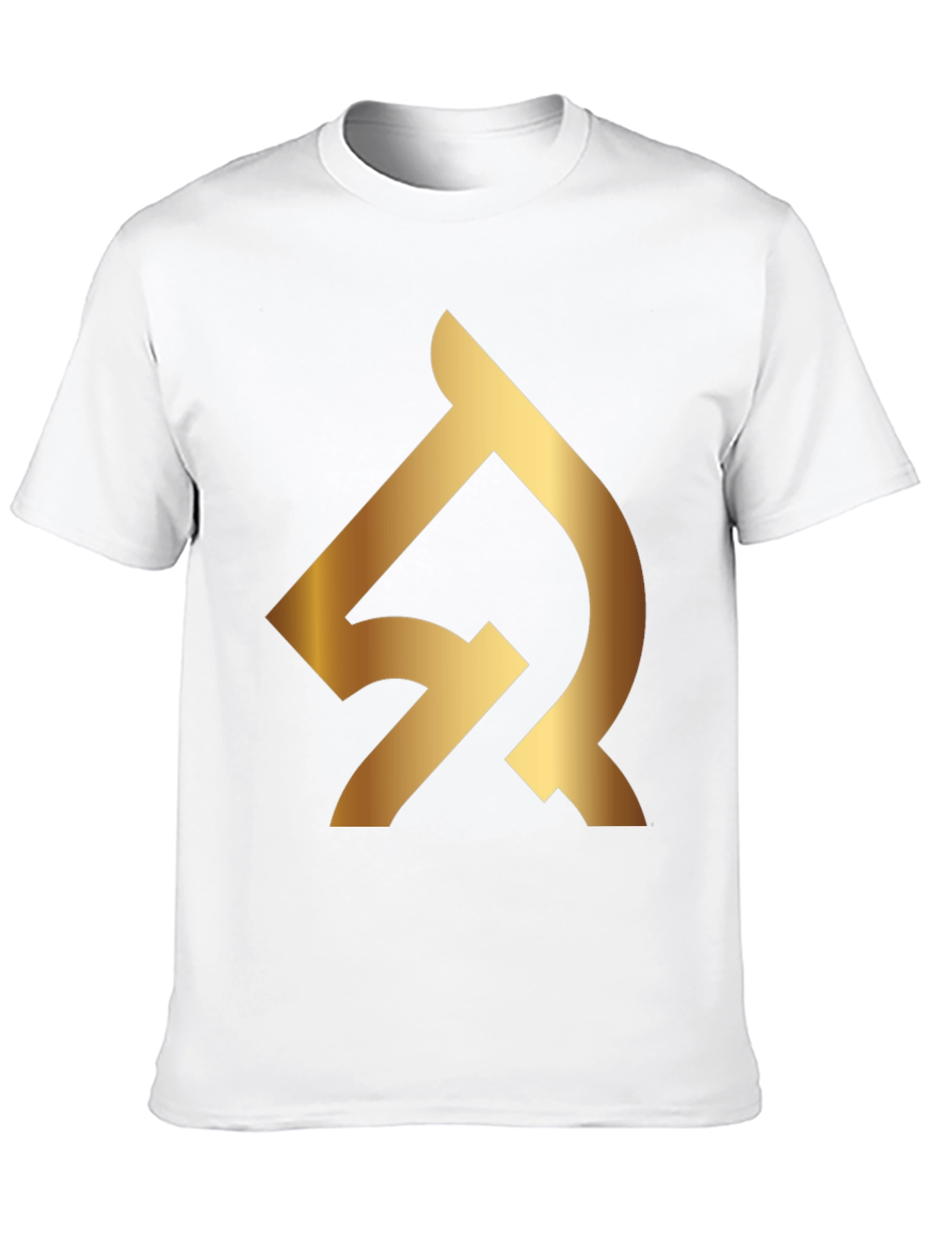 Black Black T-Shirt with Gold Abstract Logo view 10