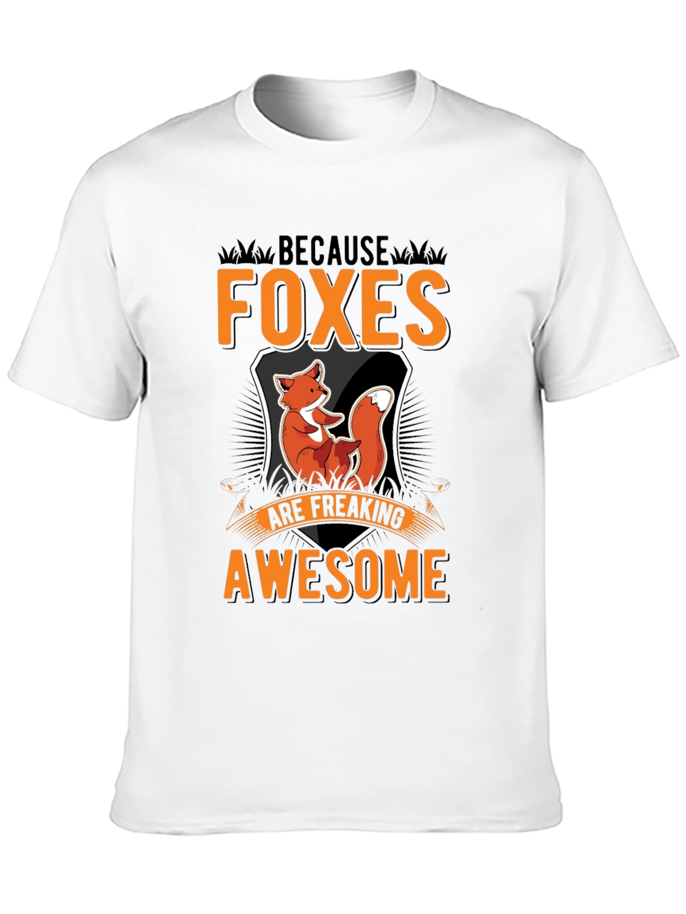 Black Foxes Are Awesome Black Graphic Tee view 10