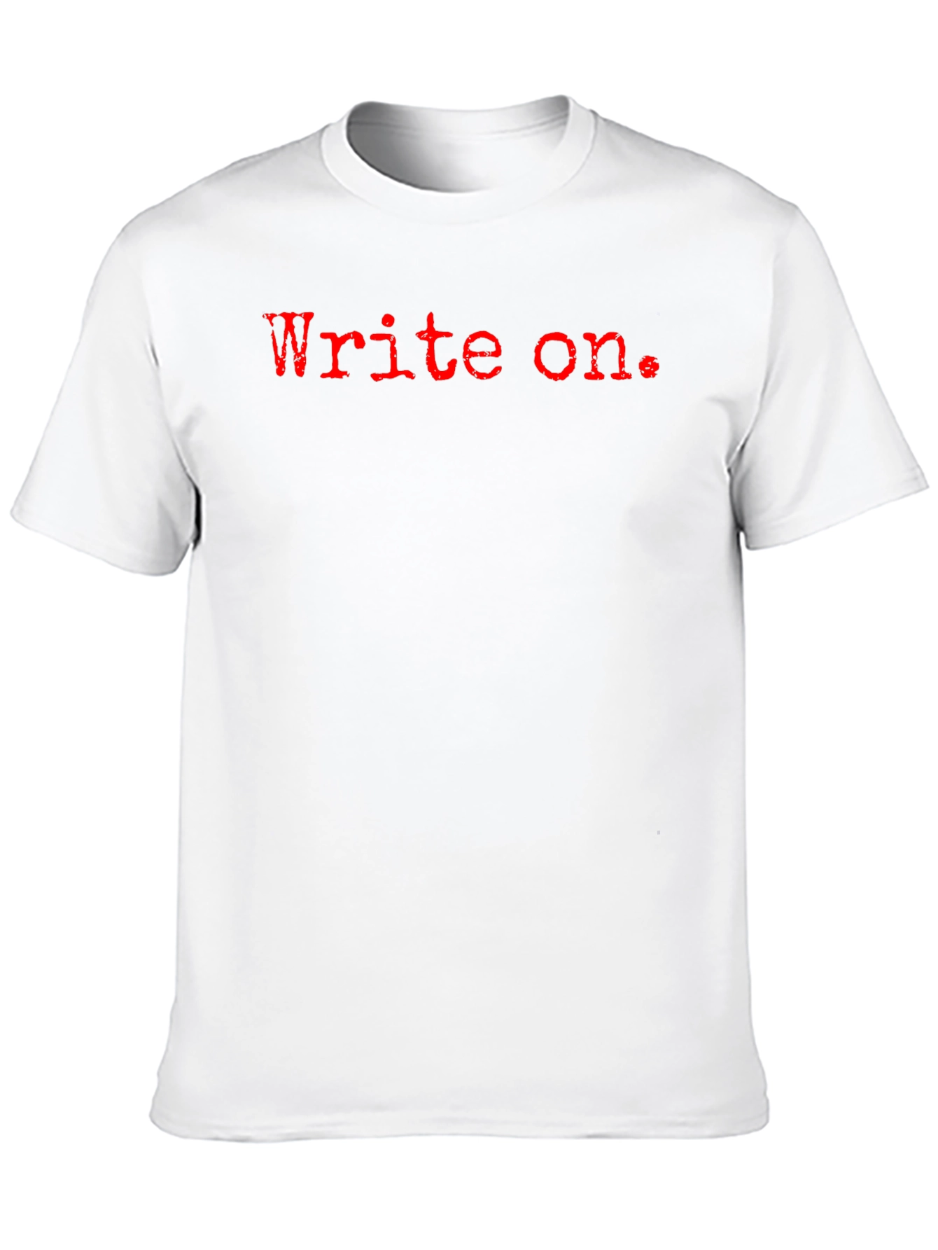 Black Write On T-Shirt - Red Vintage Typewriter Text Design view 10