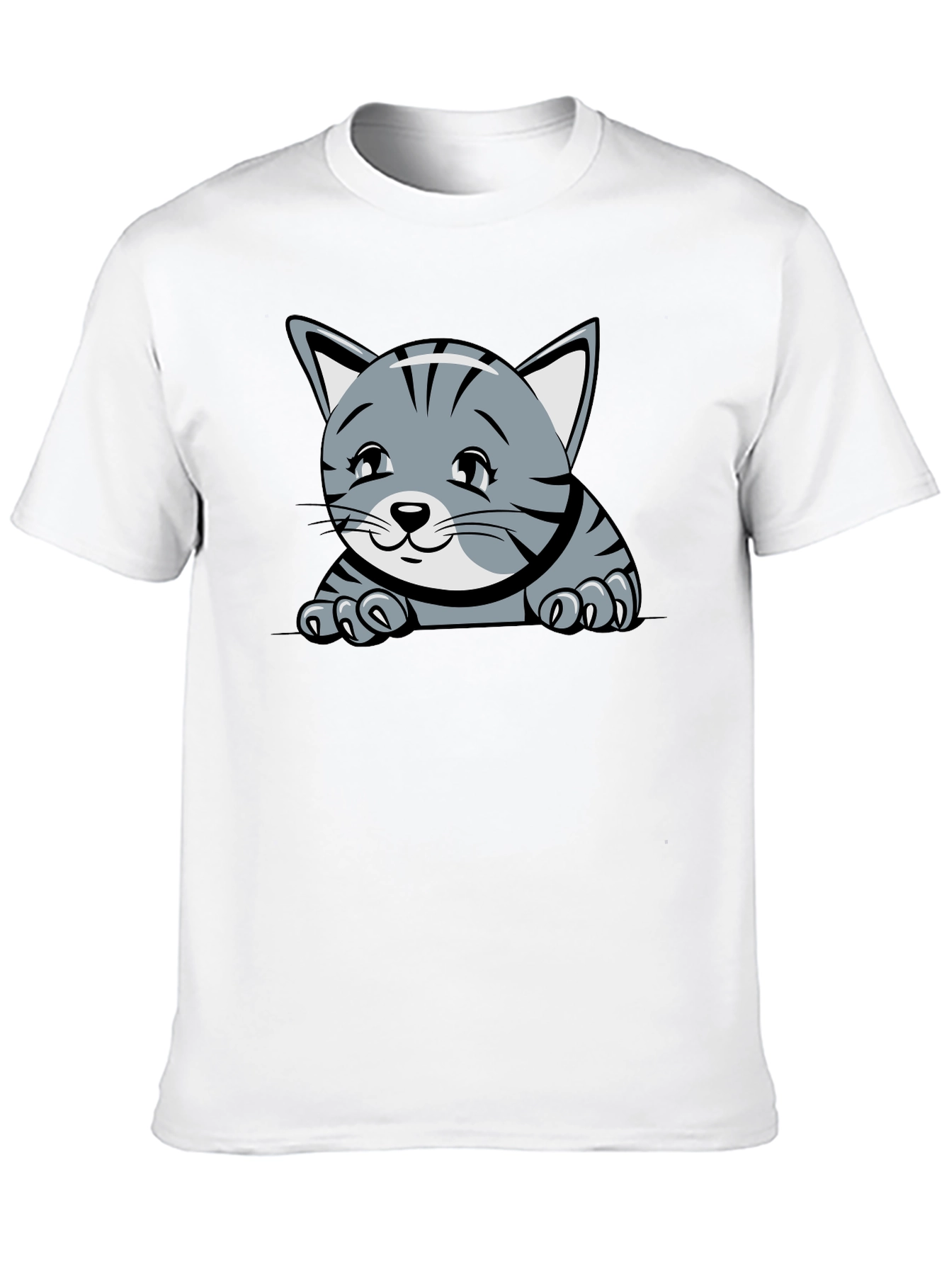 Black Cute Kitten Graphic T-Shirt view 10