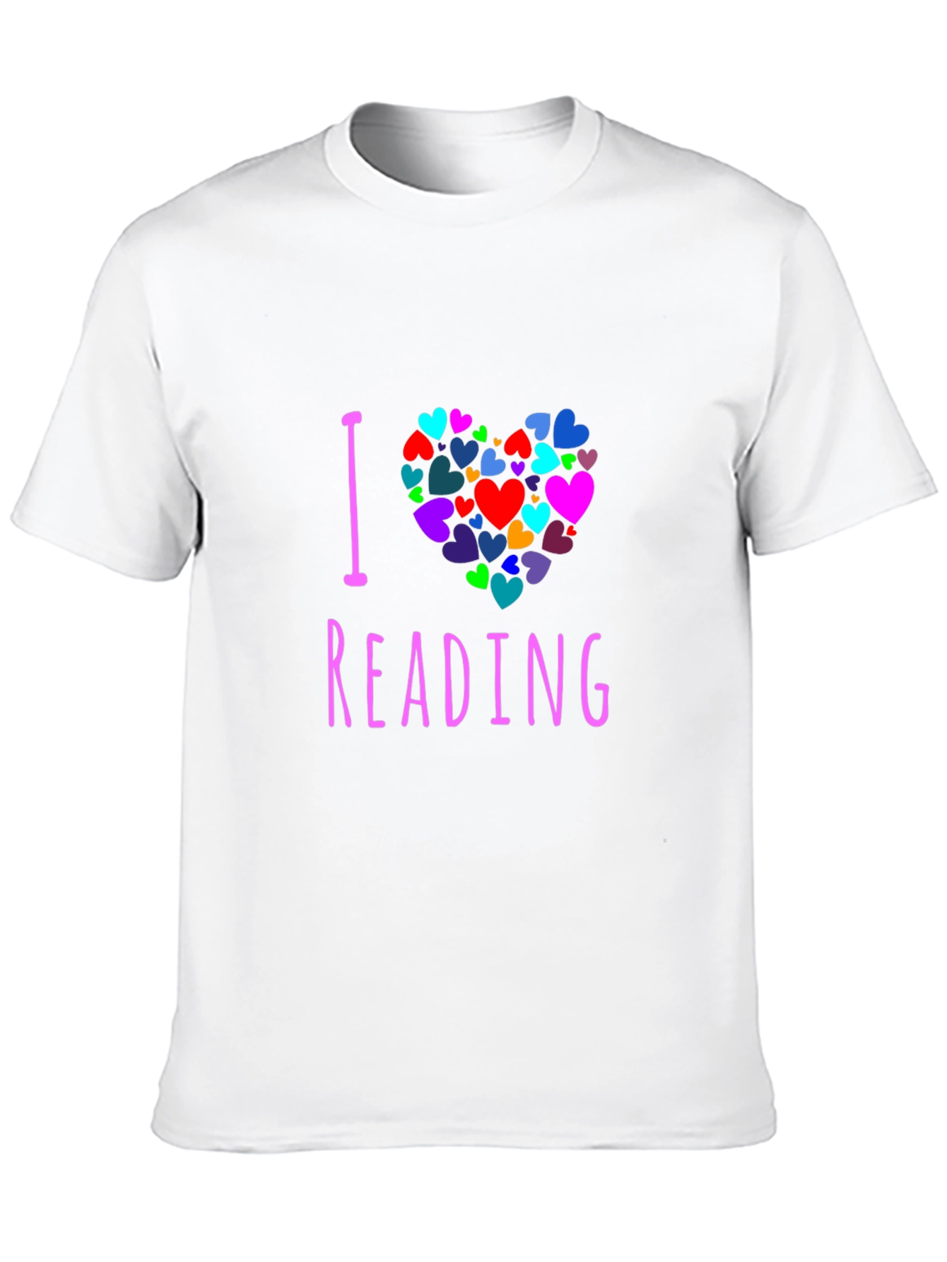Black I Love Reading Heart Graphic Tee - Unisex view 10