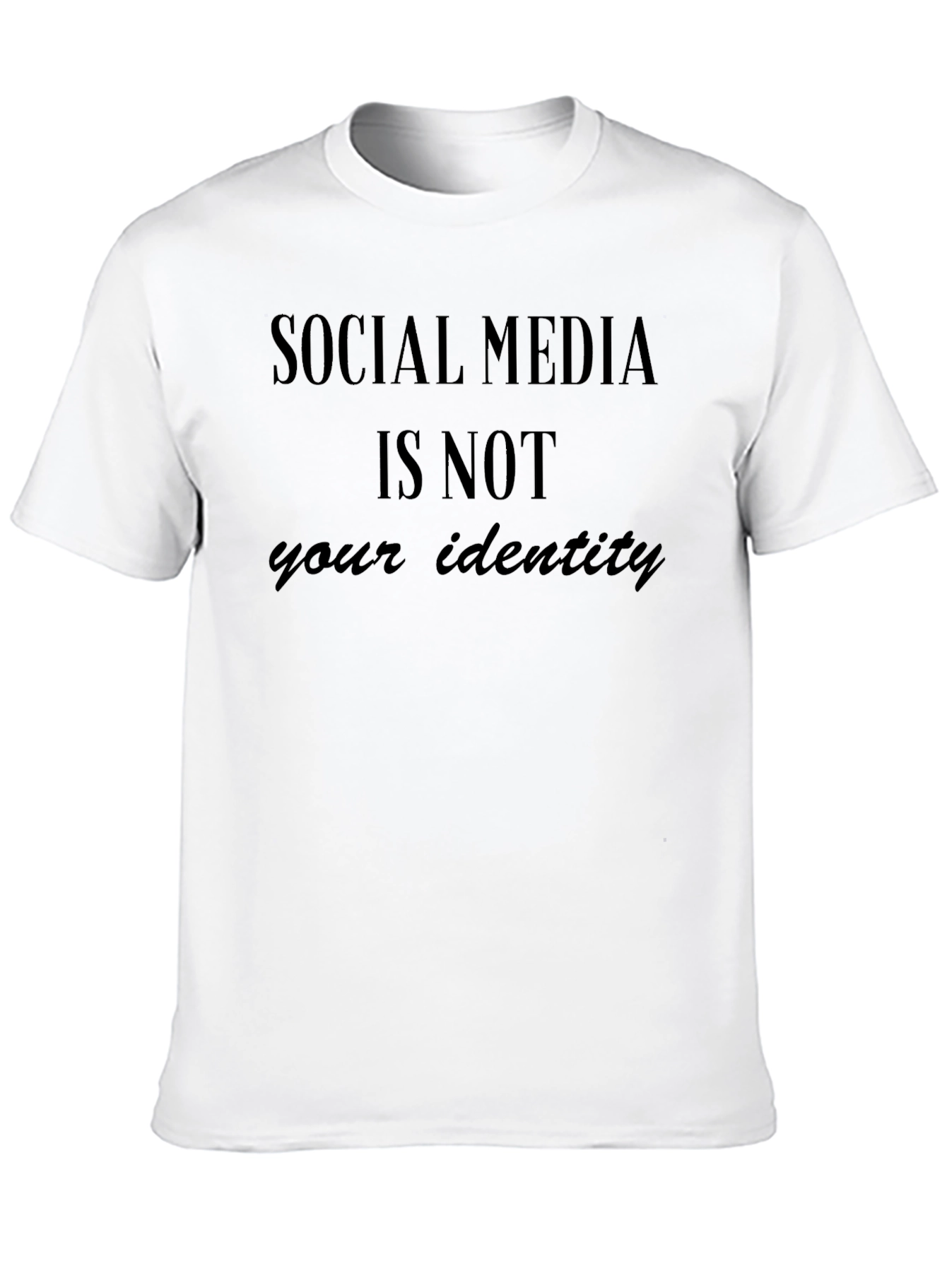Black Social Media Identity T-Shirt - Black view 10