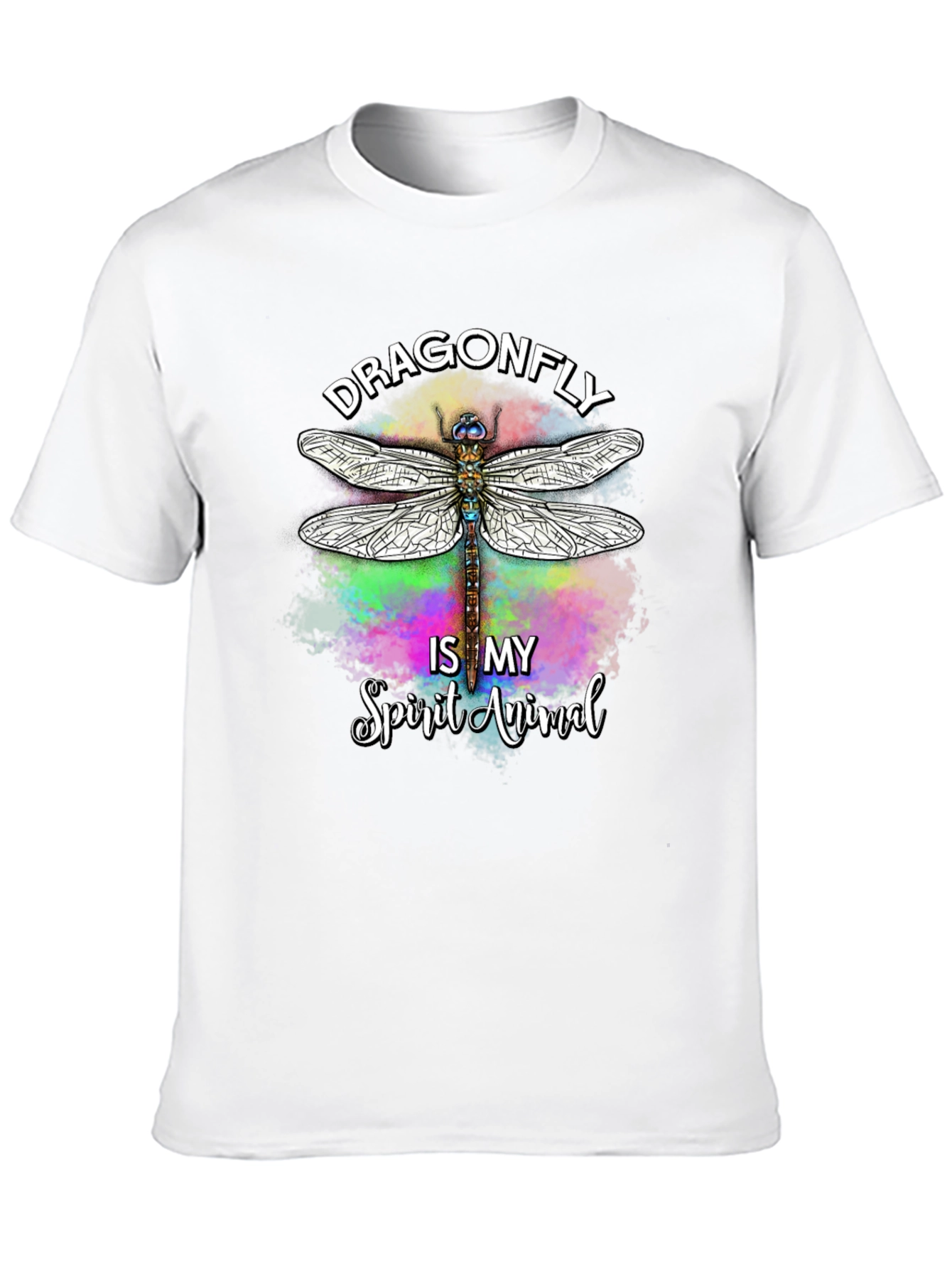 Black Dragonfly Spirit Animal Graphic T-Shirt view 10
