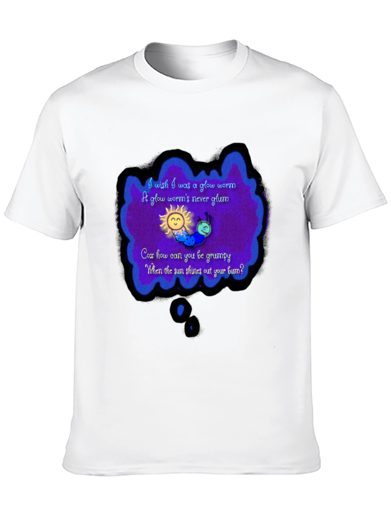 Black Glow Worm Tee - Shine Your Bum! view 10