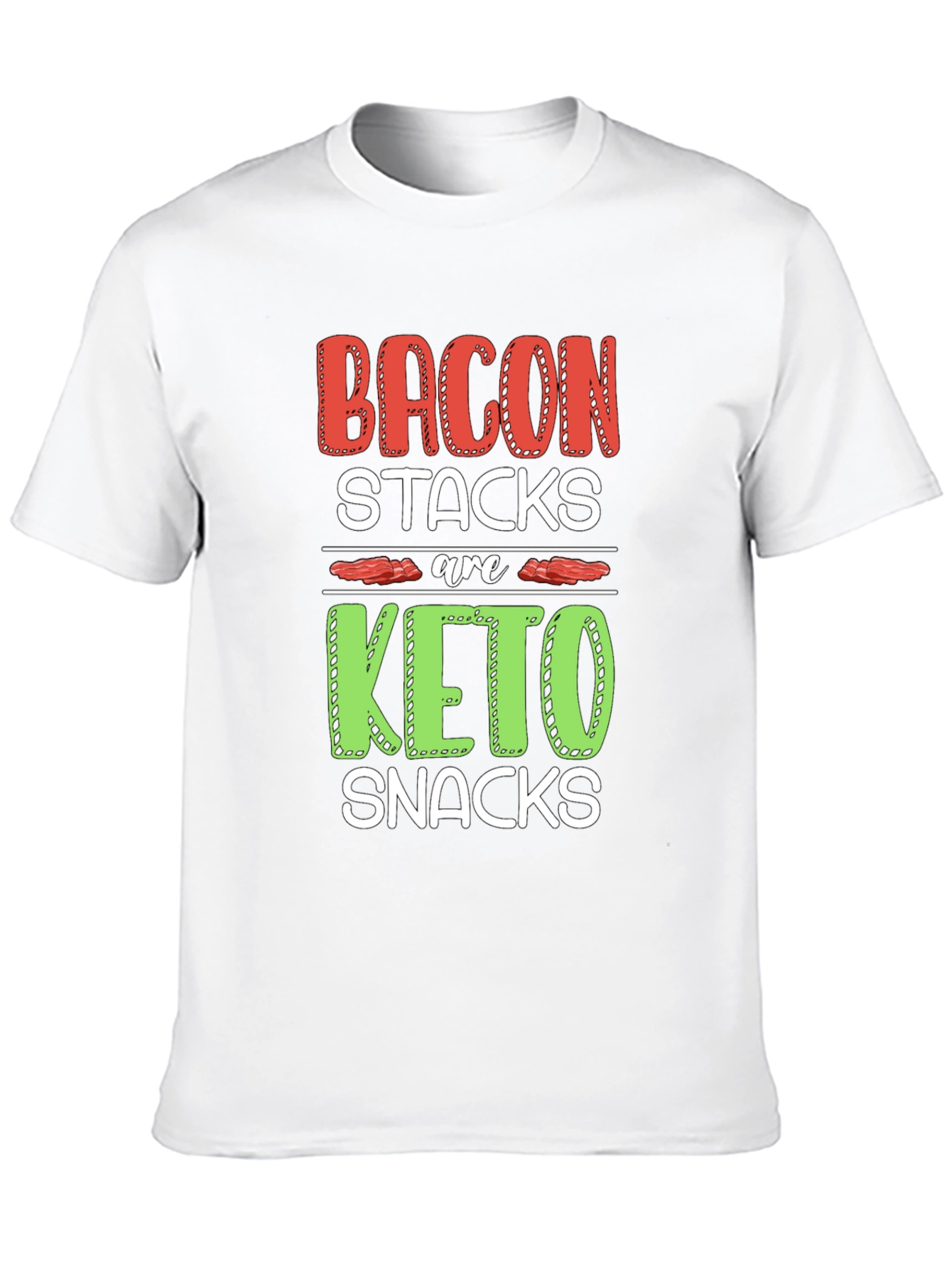 Black Bacon Keto Diet Black T-Shirt view 10