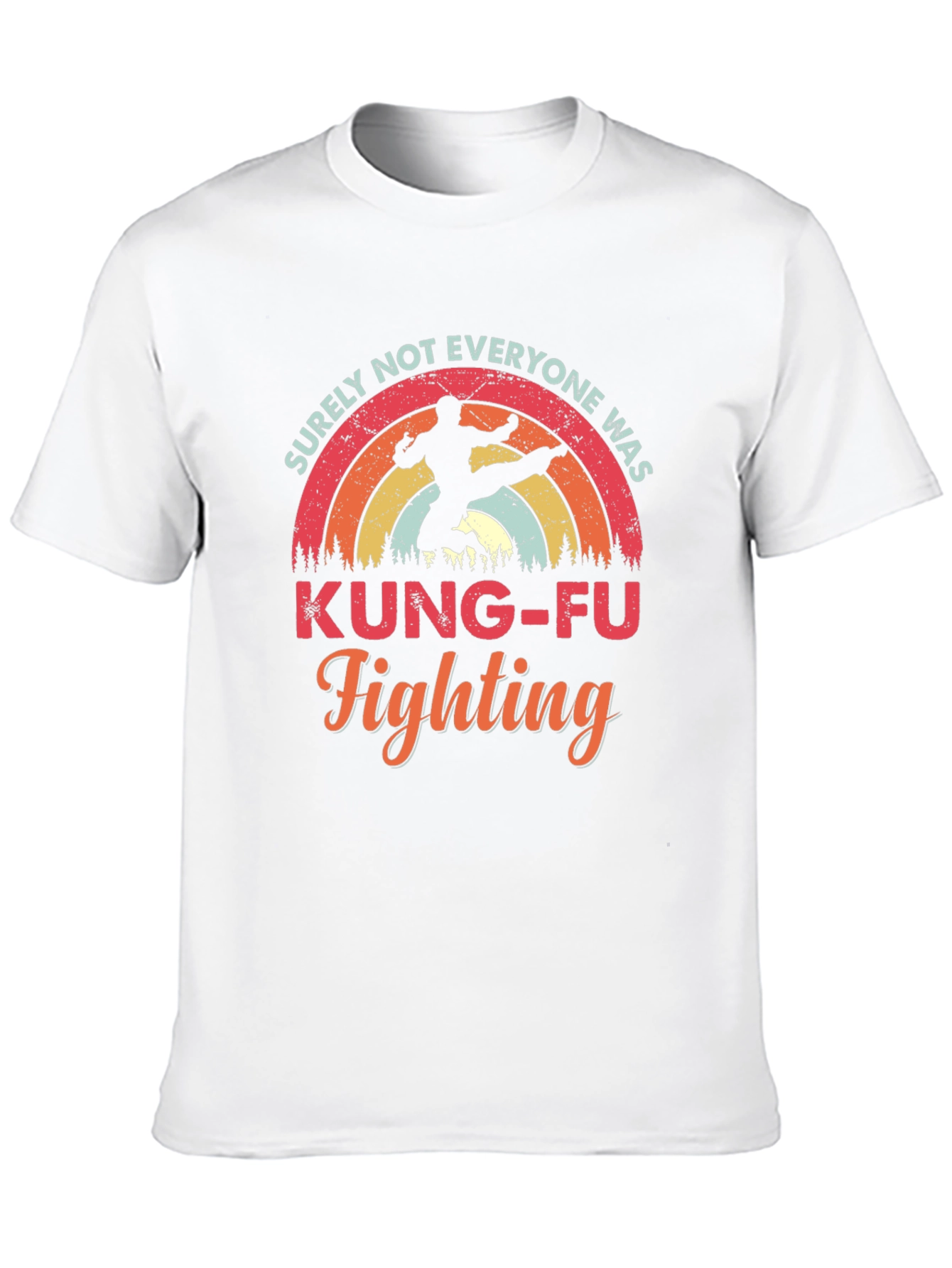 Black Kung-Fu Fighting Graphic T-Shirt - Retro Style view 10