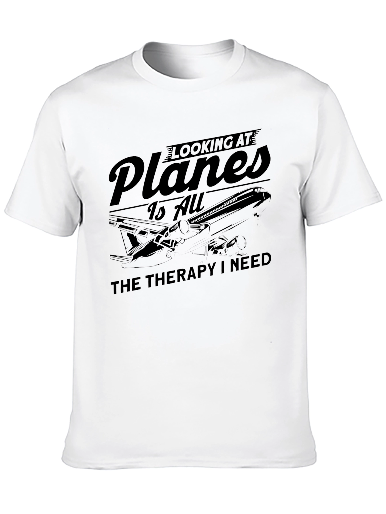 Black Plane Therapy T-Shirt: Aviation Lover Gift view 10
