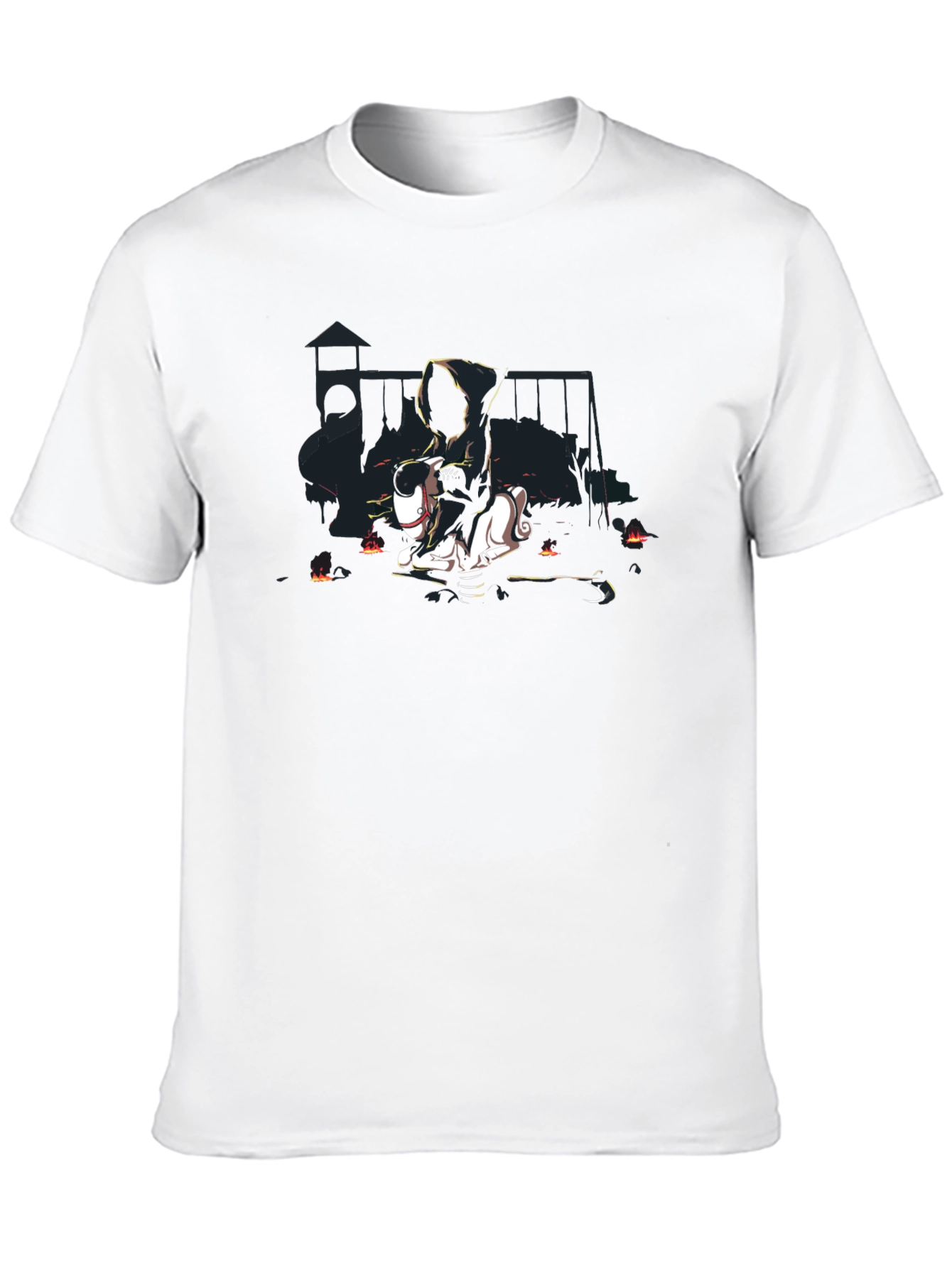 Black Grim Reaper Playground T-Shirt view 10
