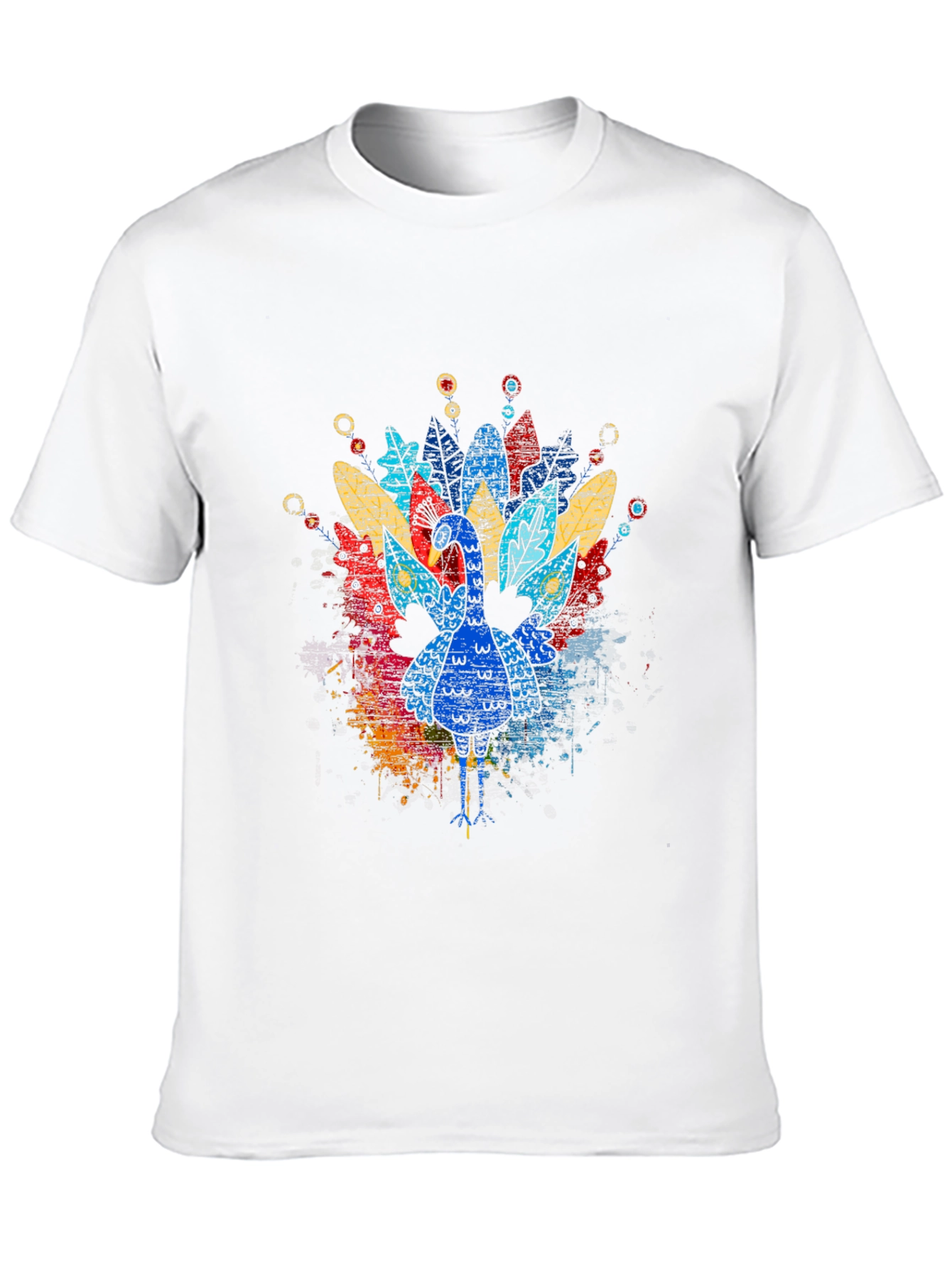 Black Thanksgiving Turkey Graphic Tee - Colorful Festive Shirt view 10