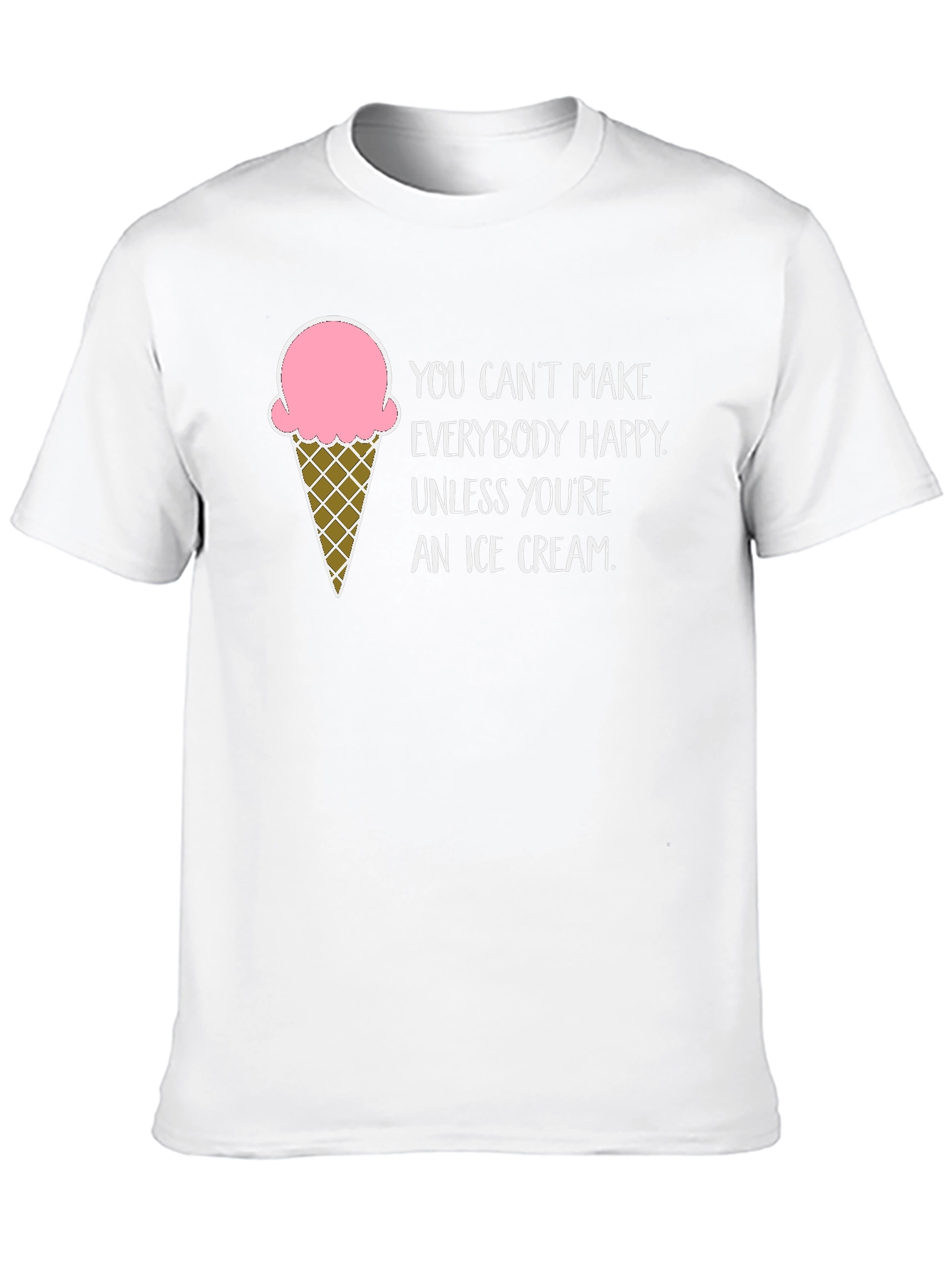 Black Ice Cream Happiness T-Shirt - Funny Graphic Tee view 10