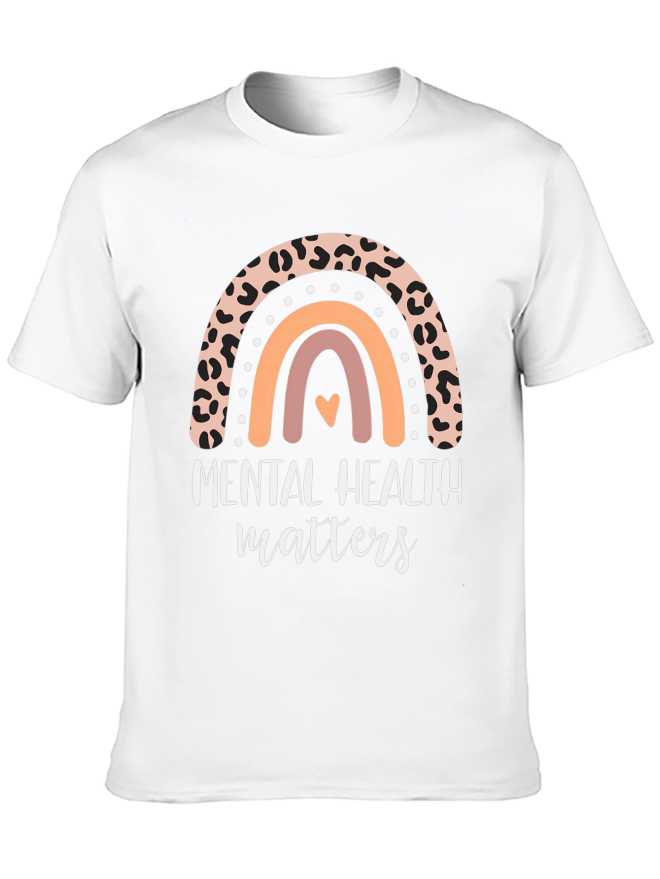 Black Mental Health Matters Rainbow Graphic T-Shirt view 10