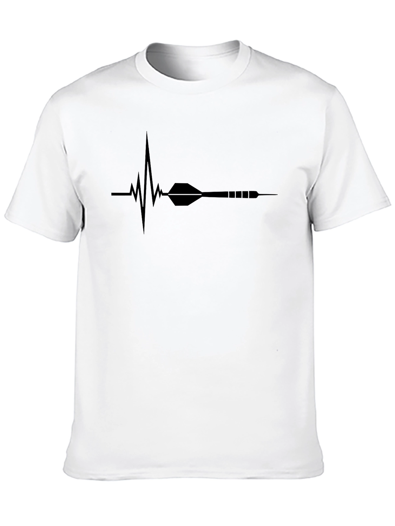 Black Dart Heartbeat T-Shirt - Black, Casual, Unique view 10