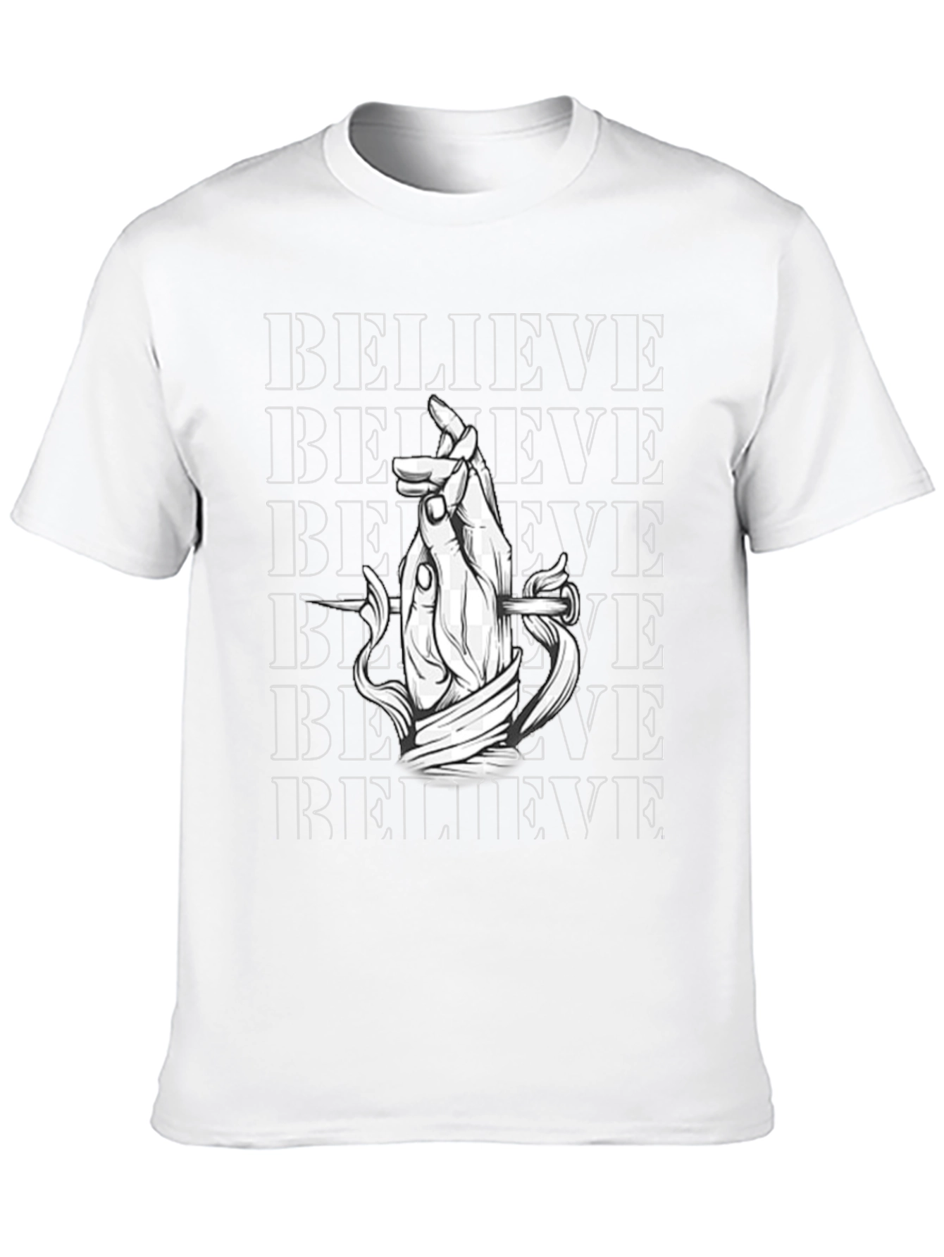 Black Believe Graphic Print Black T-Shirt view 10