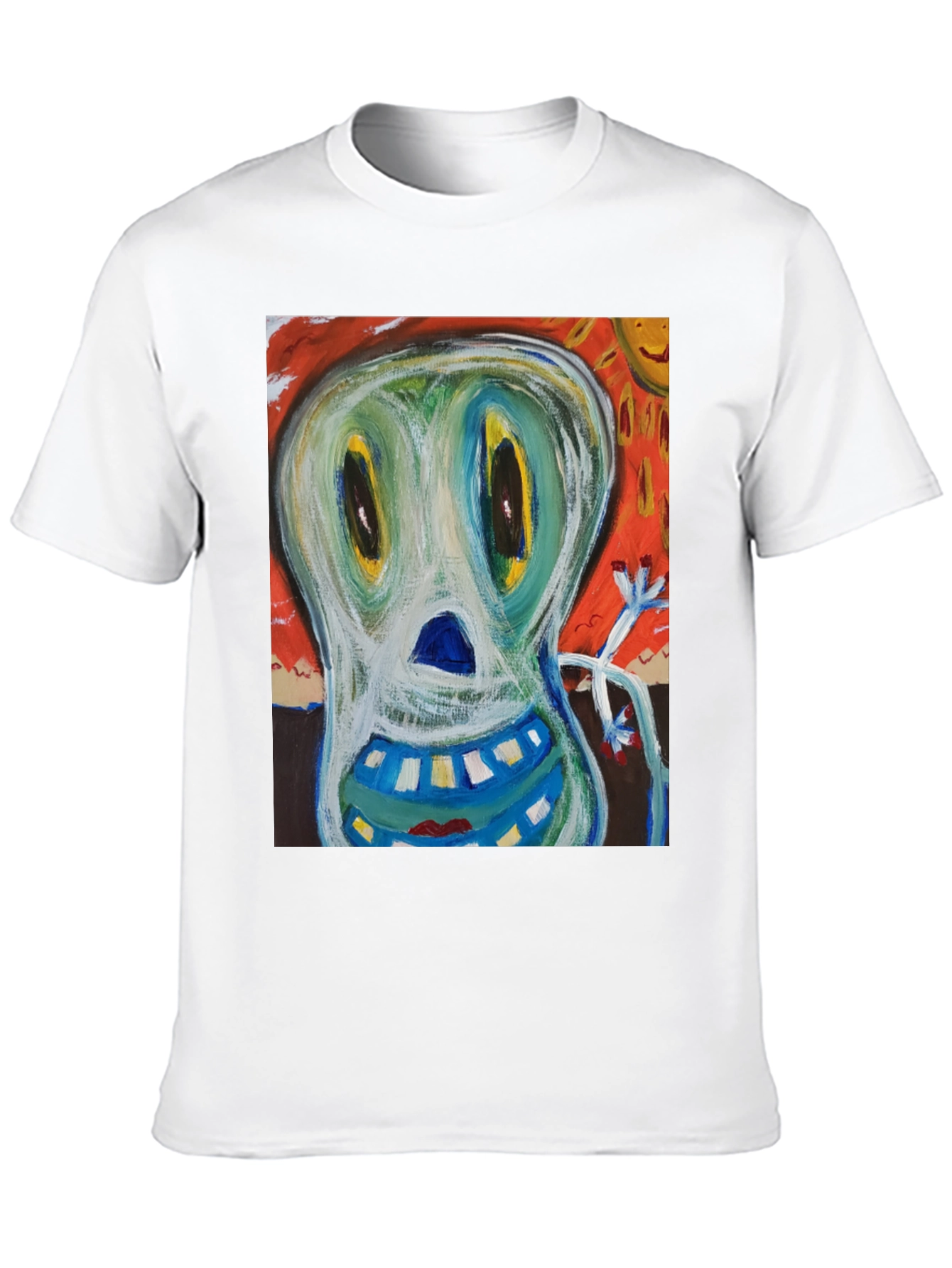 Black Abstract Art Graphic Tee - Quirky Style view 10