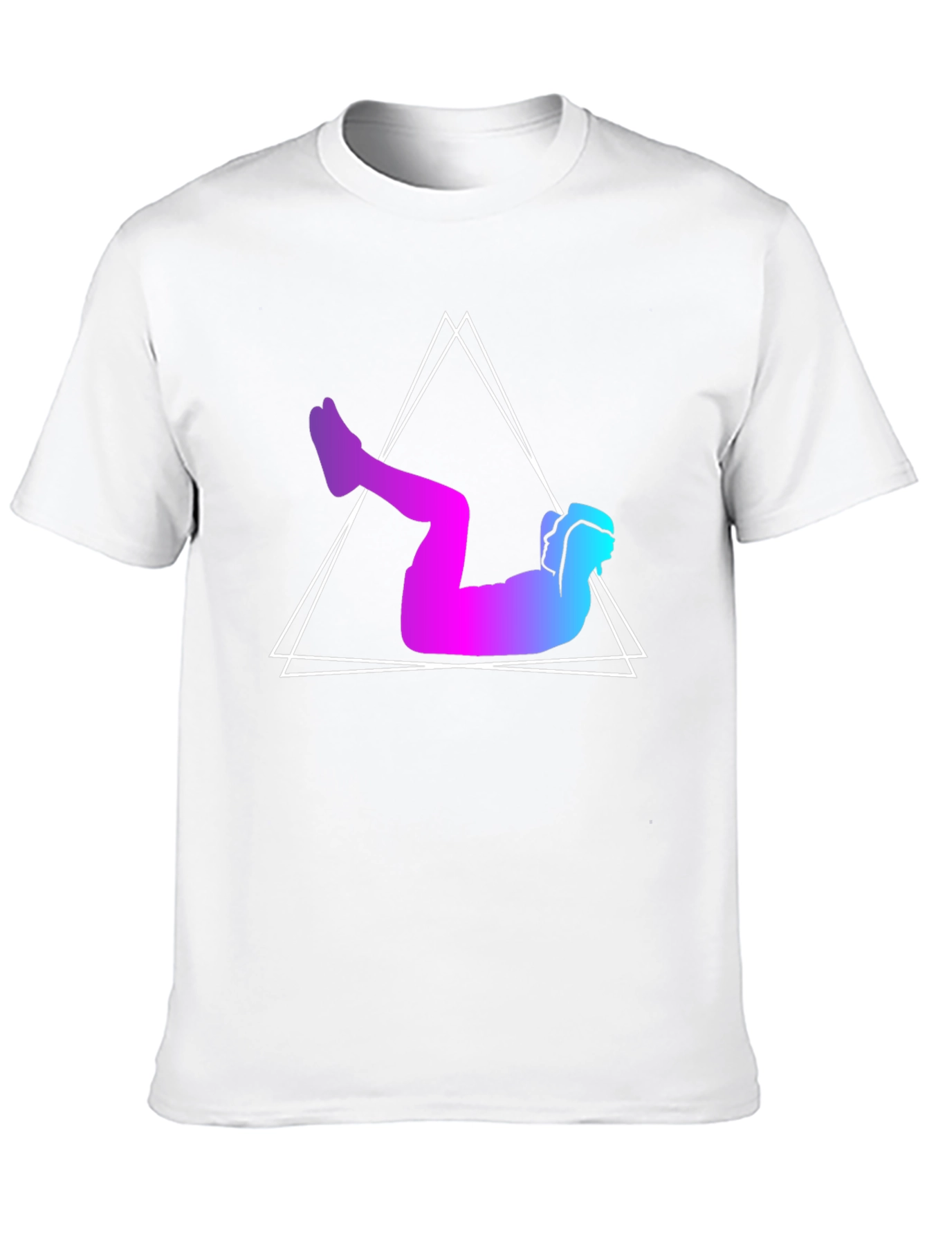 Black Gradient Workout Graphic Tee - Black Cotton Blend view 10