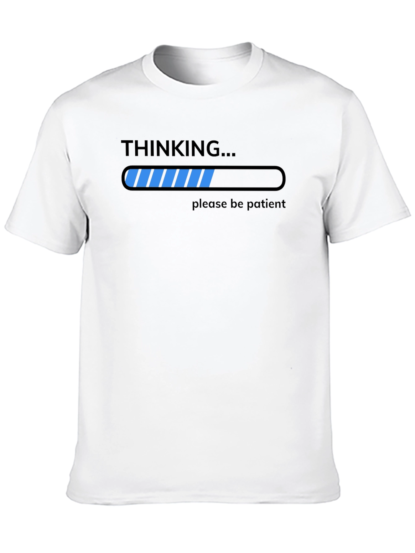 Black Thinking Please Be Patient T-Shirt view 10